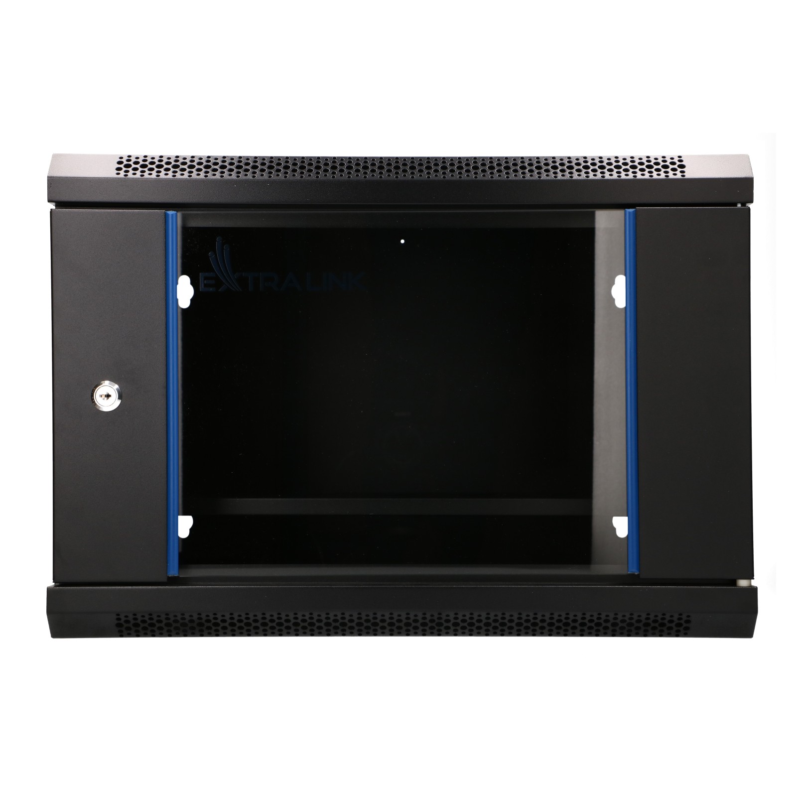 Extralink Lite 6U 530x400 Czarna | Szafa rack | montowana na ścianie, półka w zestawie - obrazek 2