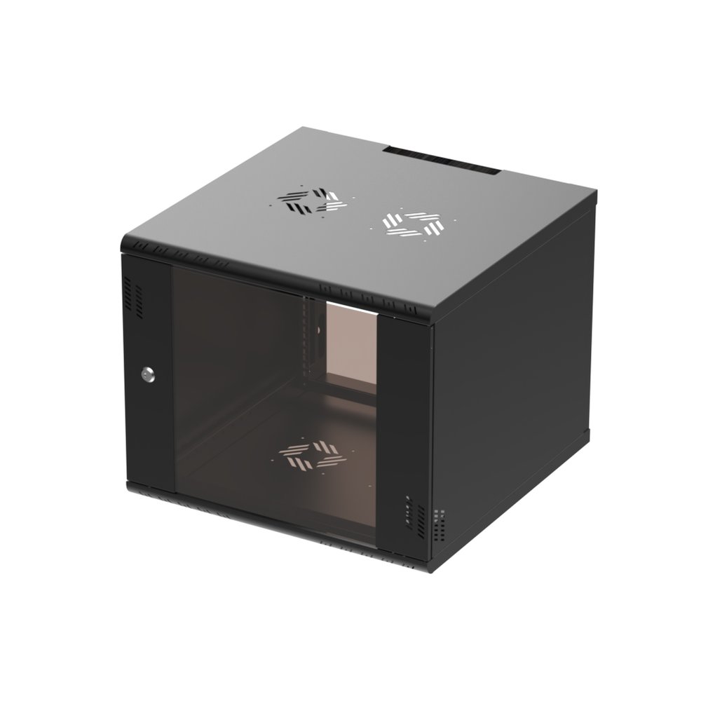 Extralink Premium 9U 600x600 Czarna | Szafa rack | beznarzędziowy montaż, montowana na ścianie - obrazek 2