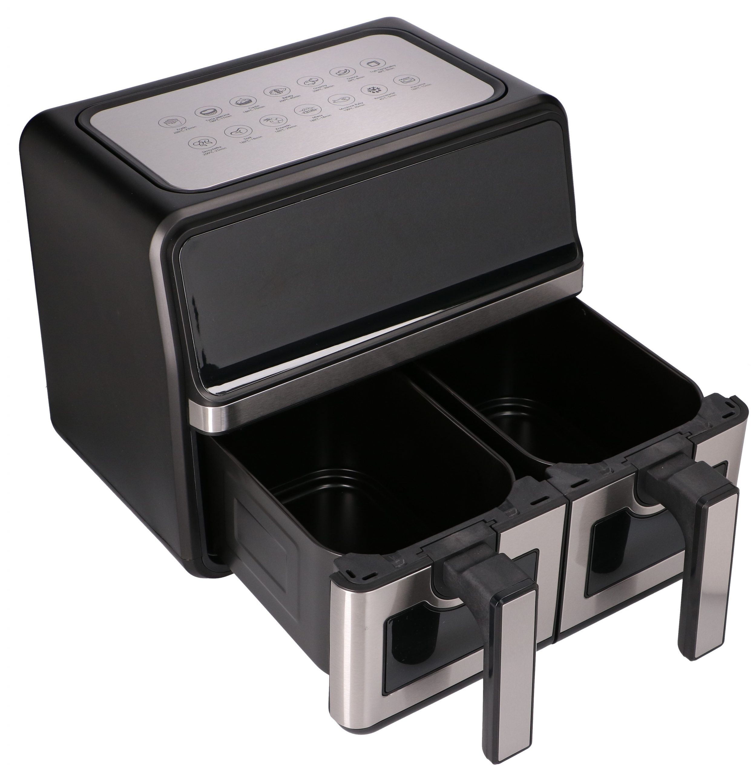 Extralink Home Air Fryer 9L Czarna | Frytkownica | Dwukomorowa, 2200W