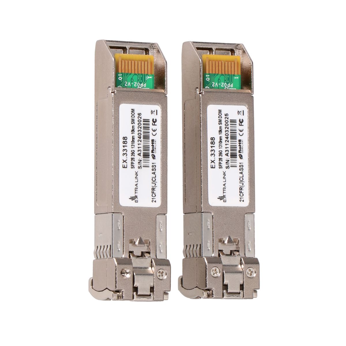 Extralink SFP28 25G 2-Pack | Moduł SFP28 | 25Gbps, LC/UPC Duplex, 1310nm, 10km, single mode, DOM - obrazek 2