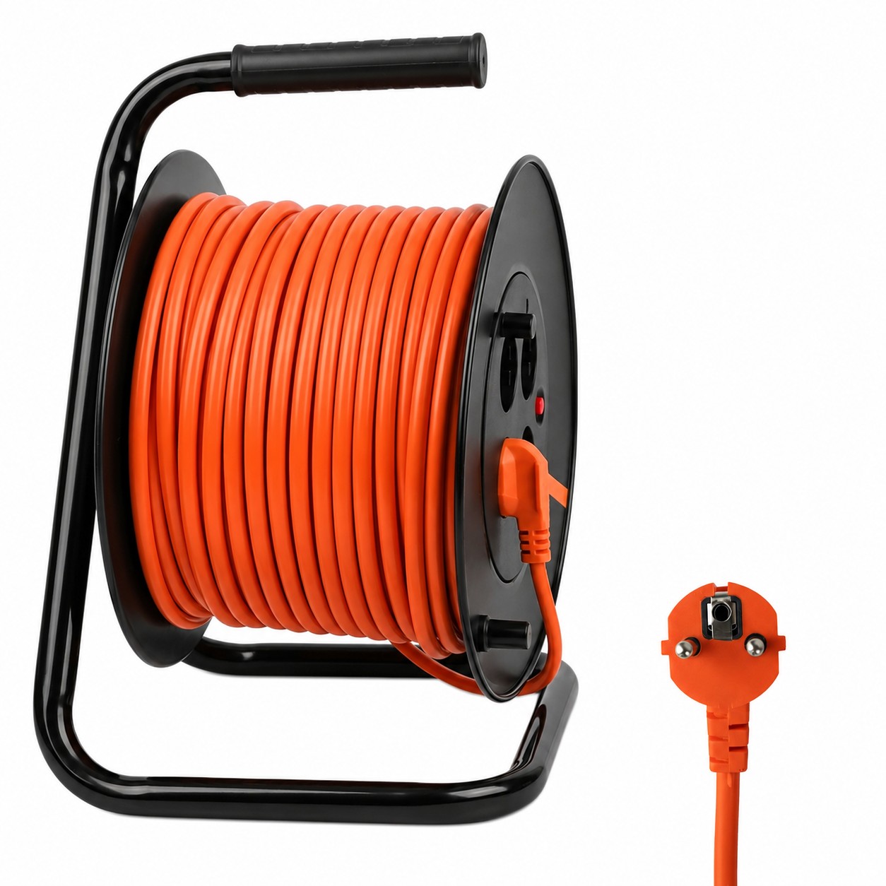 Extralink Powerlink | Przedłużacz na bębnie | 30m, 4 gniazdka, z uziemieniem - obrazek 3