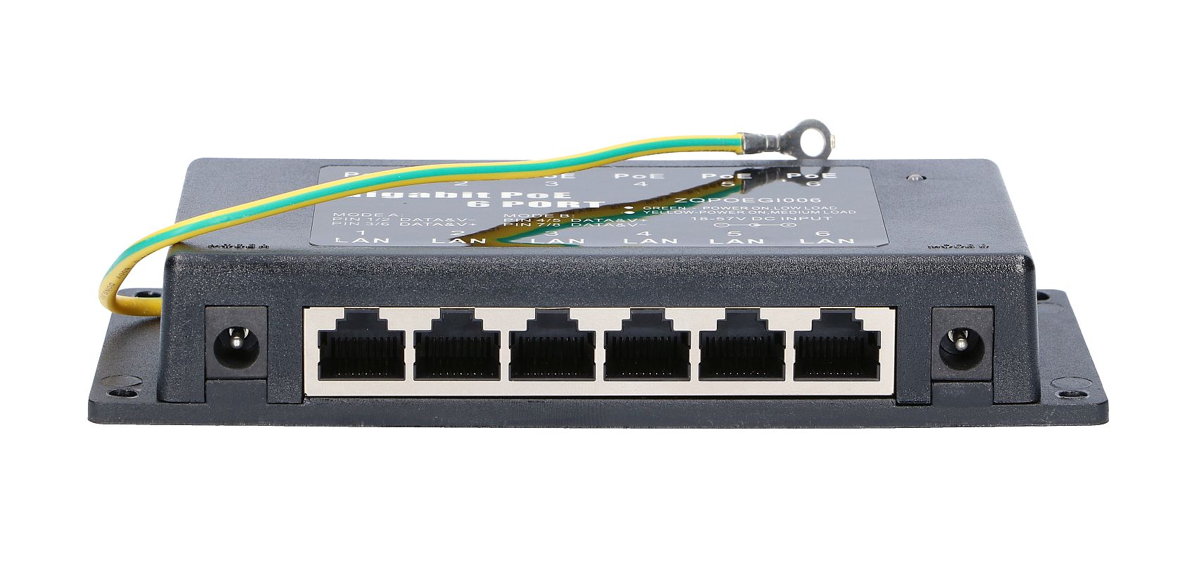 Extralink 6 Portowy | Gigabit PoE Injector | 6x 1000Mb/s RJ45 - obrazek 2