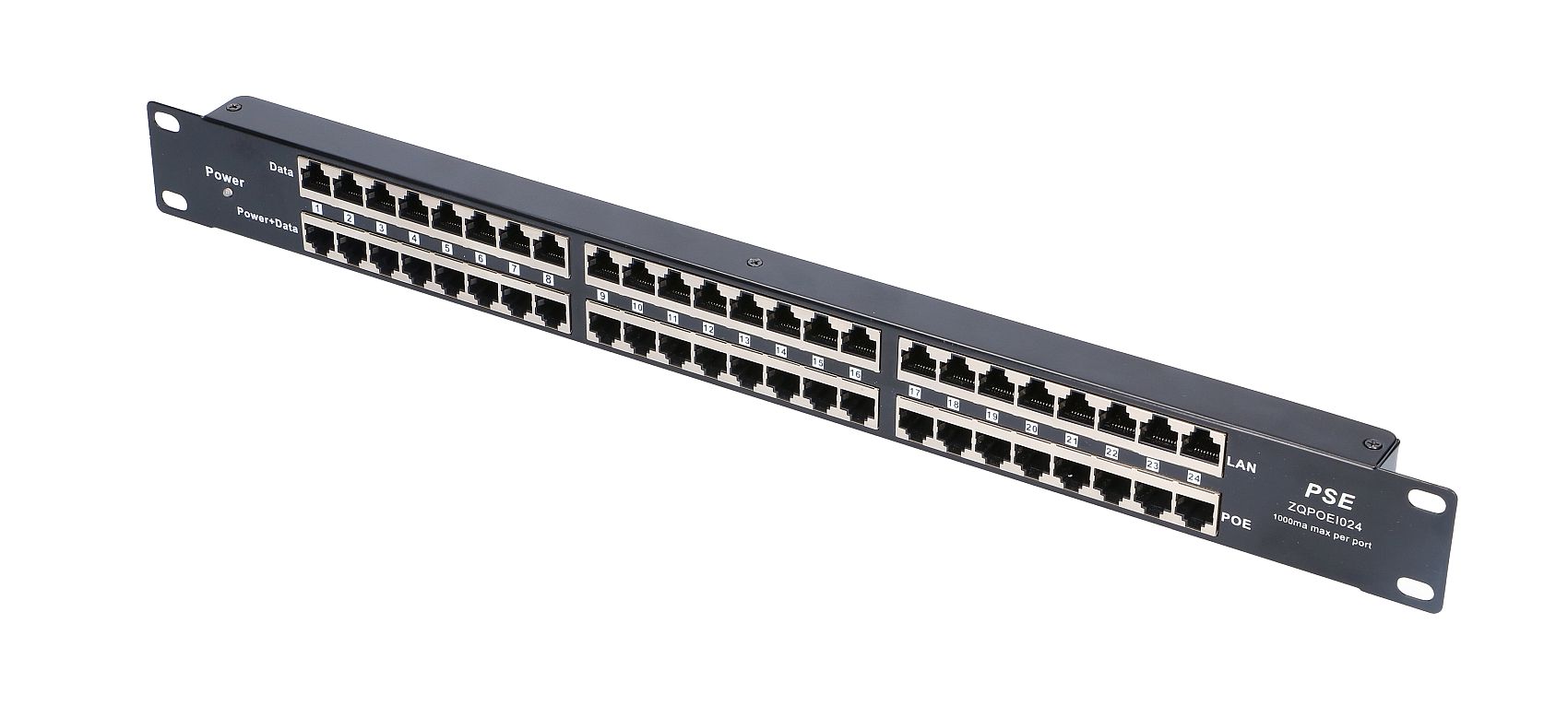 Extralink 24 Portowy | PoE Injector | 24x 100Mb/s RJ45, Obudowa Rack - obrazek 4