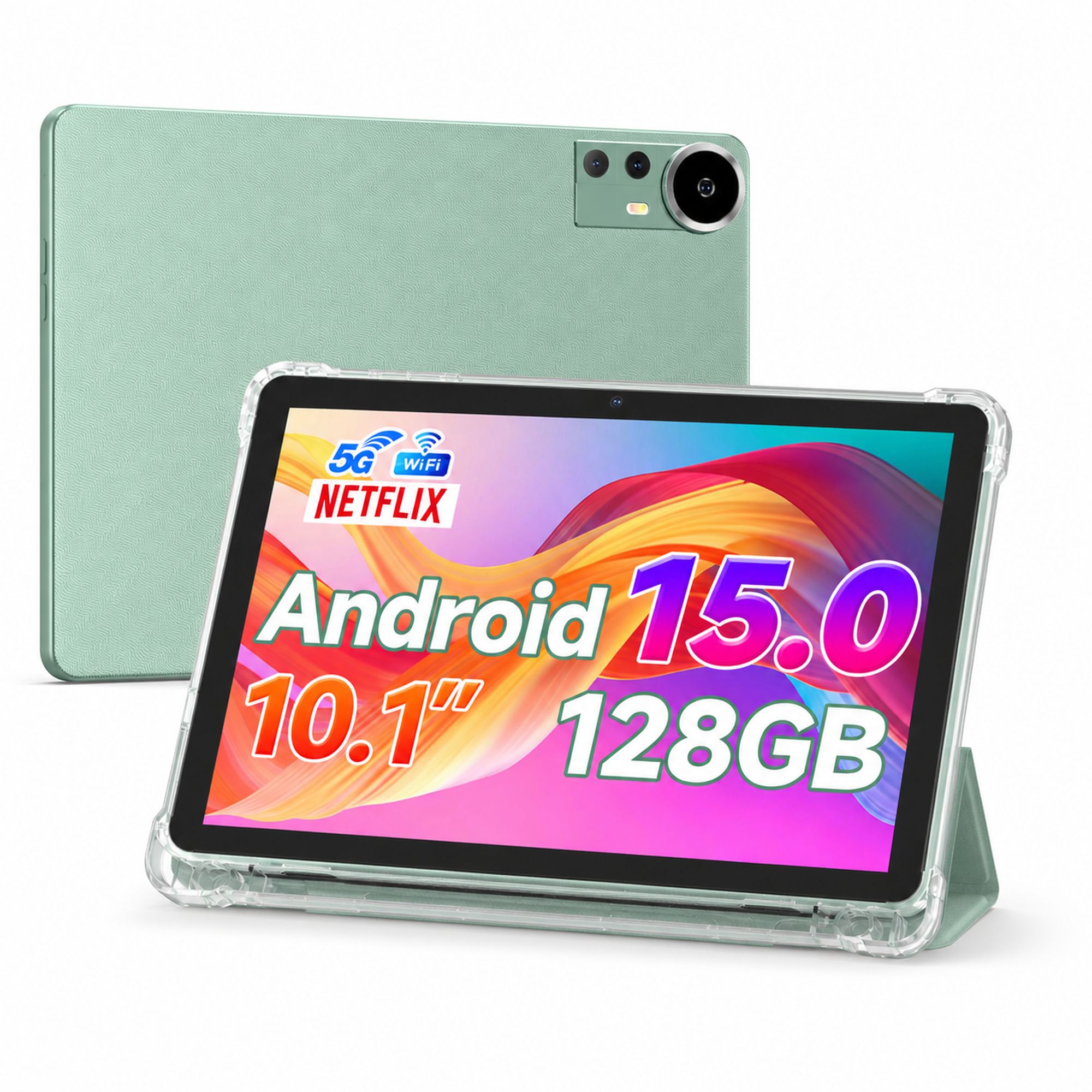 Extralink Tablet CP31 4GB RAM+128GB Zielony | Tablet | Android 15, 2Mpx+8Mpx, 6000mAh, 1280x800px, klawiatura, mysz, rysik - obrazek 4