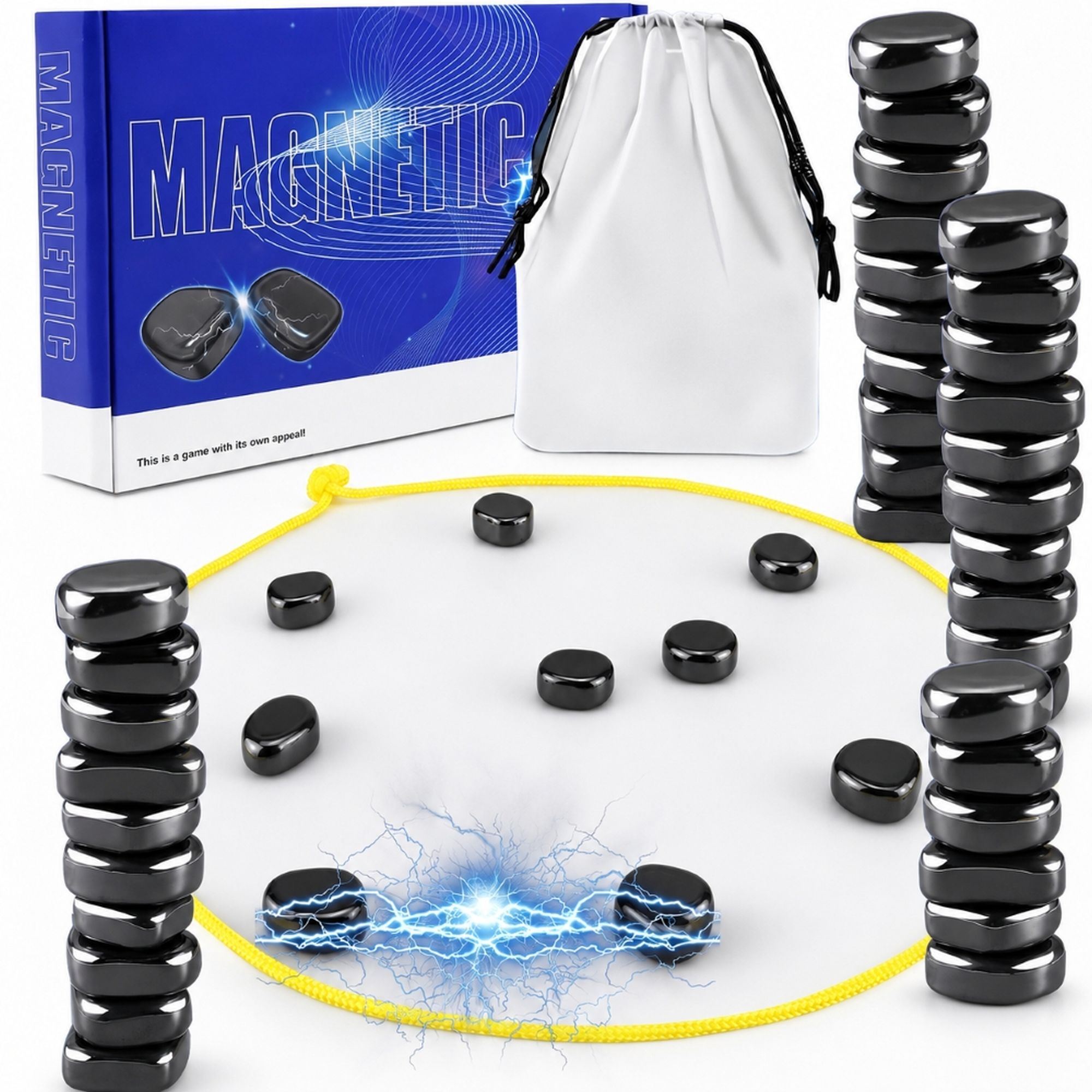 Extralink Toys | Magnetyczne kamienie gra strategiczna planszowa | 30 magnesów