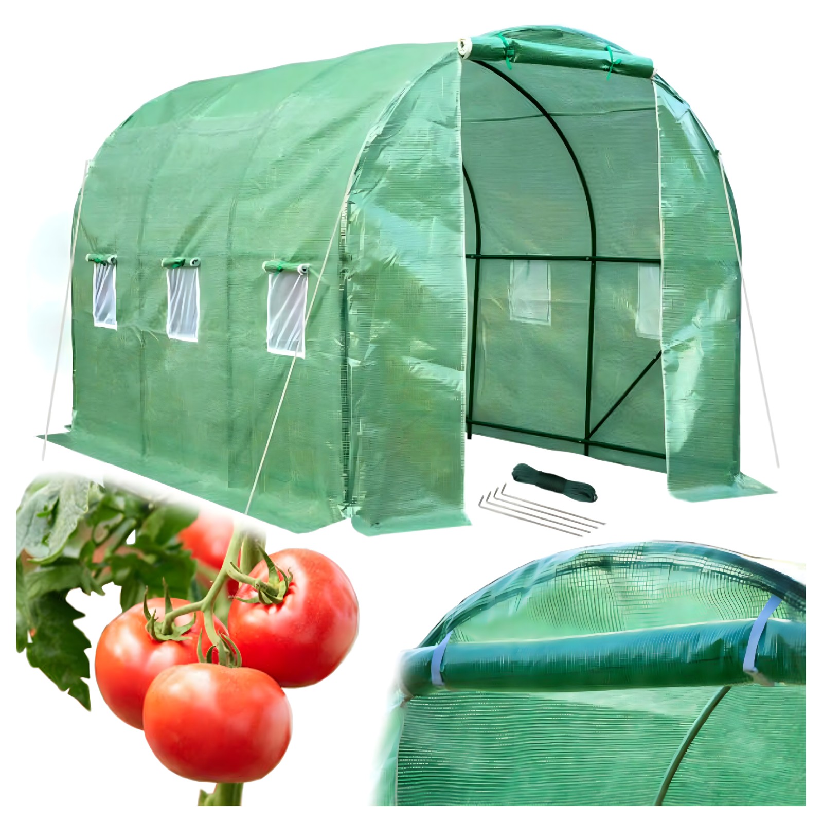 Extralink Home | Foliowy tunel ogrodowy | szklarnia namiot stelaż foliak 4x2,5x2m 10m2 19x0,5