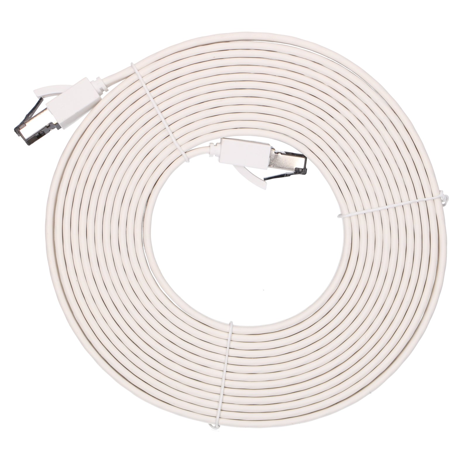 Extralink Kat.8 U/FTP 5m 40G Biały | Patchcord LAN | płaski, Miedź Kabel sieciowy skrętka