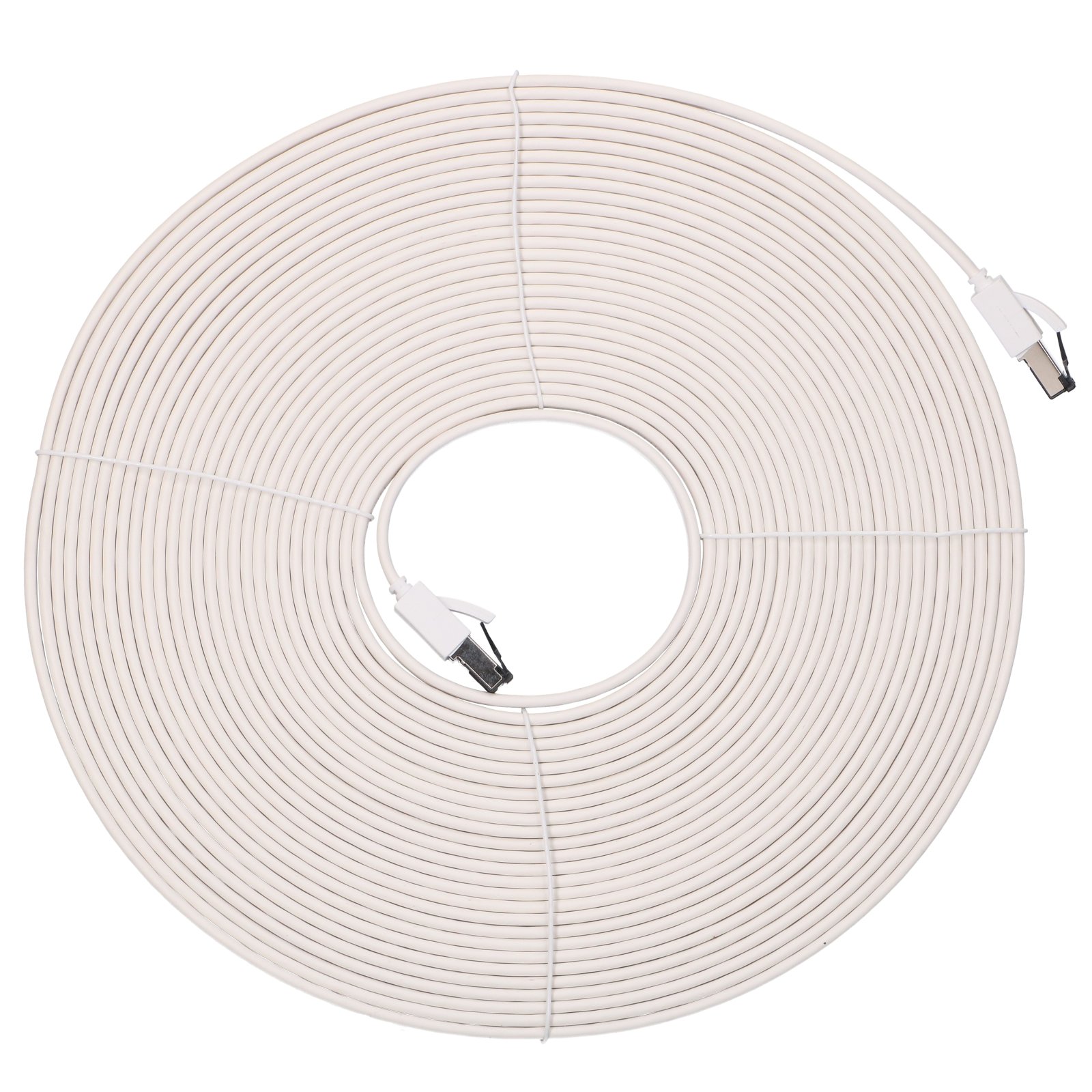 Extralink Kat.8 U/FTP 15m 40G Biały | Patchcord LAN | płaski, Miedź Kabel sieciowy skrętka