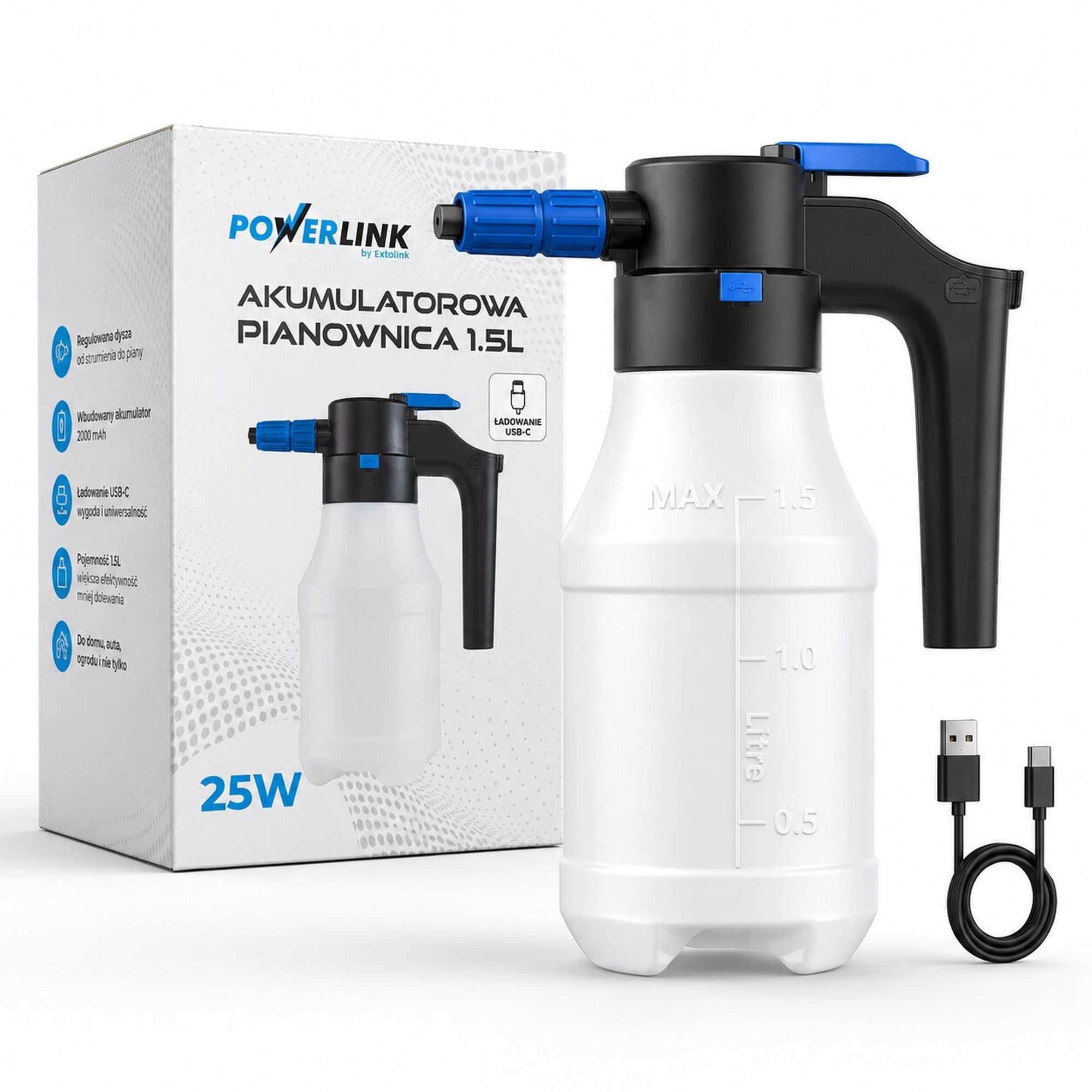 Powerlink by Extralink | Pianownica Elektryczna 1.5L | Akumulatorowa