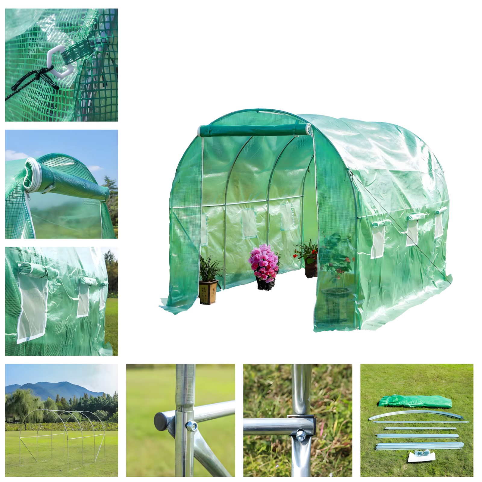 Extralink Home | Foliowy tunel ogrodowy | szklarnia namiot stelaż foliak 3x2x2m 6m2 - obrazek 5
