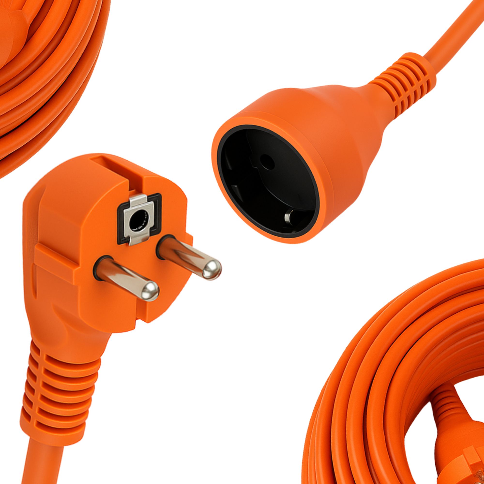 Powerlink by Extralink | Przedłużacz zasilający sieciowy | 30m, Pomarańczowy, z uziemieniem, 3 x 1,5mm2, 16A, 2500W - obrazek 3