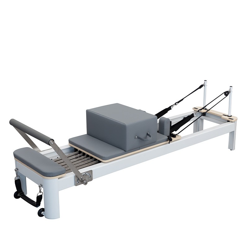 StayFit by Extralink | Profesionalne łóżko do pilatesu | reformer do pilatesu, ze stopu aluminium, szary