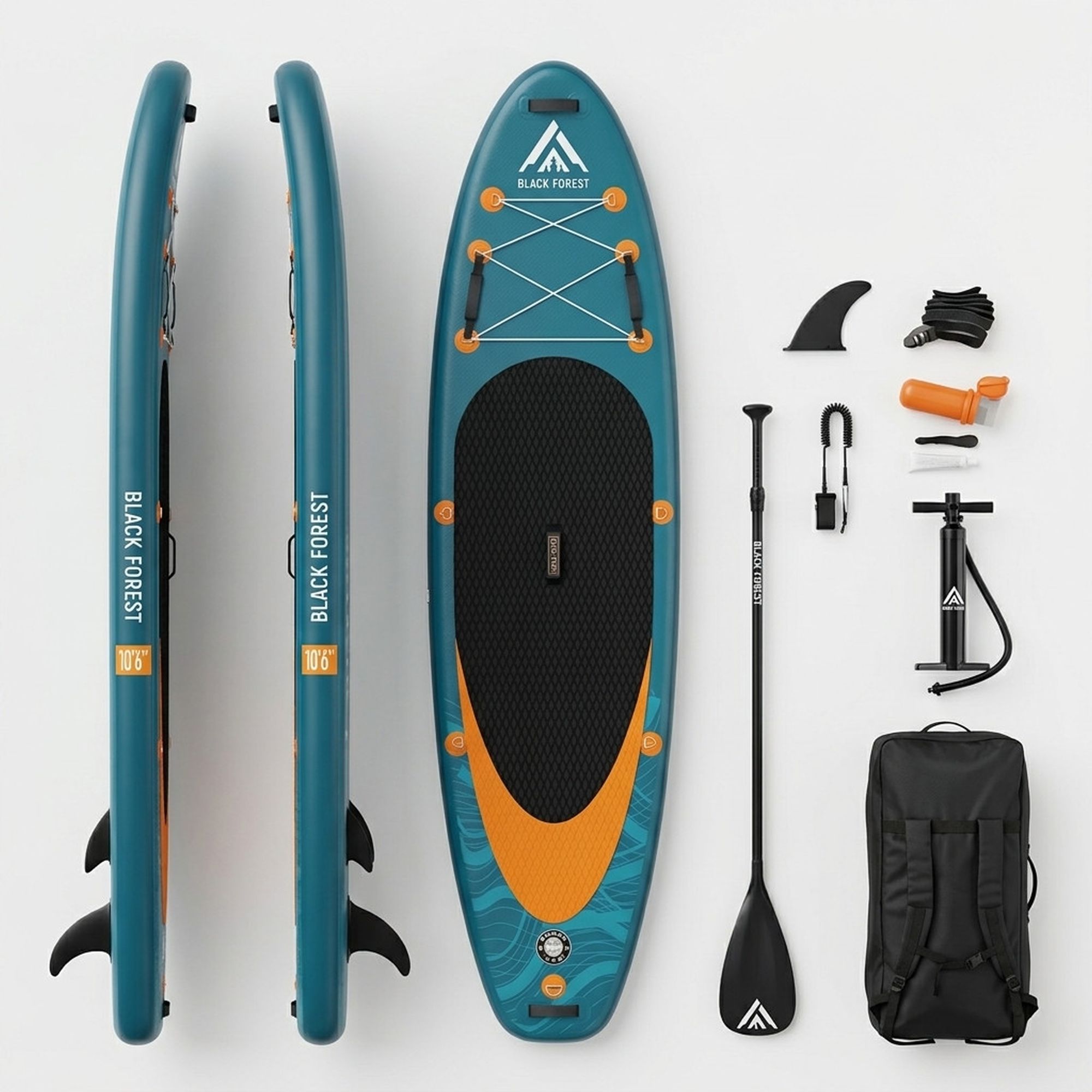 Black Forest by Extralink Deska SUP 320x81x15cm | Pompowana deska + akcesoria | Zestaw, SUP-3015
