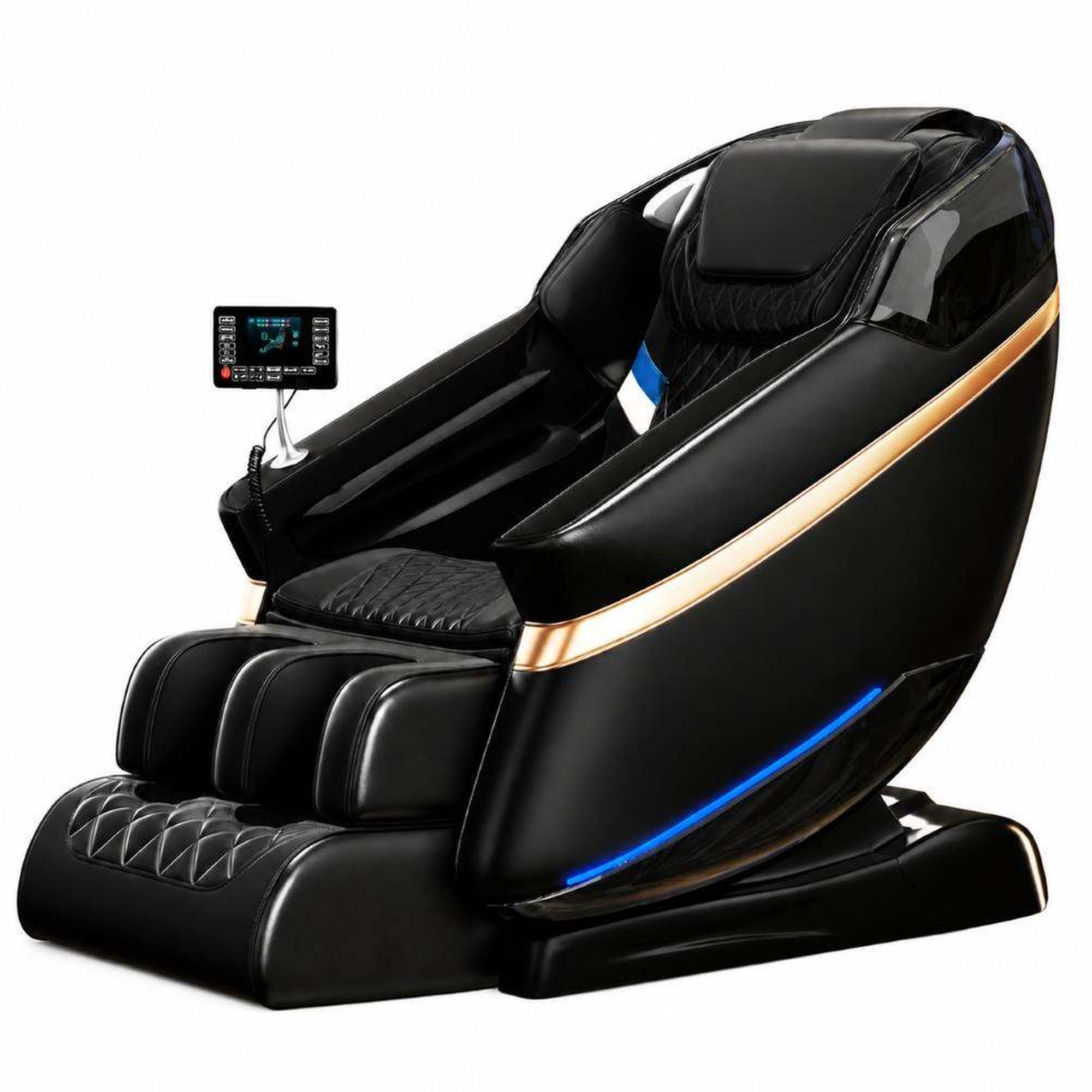 EXTRALINK FOTEL MASUJĄCY 3D ZERO GRAVITY CZARNO-ZŁOTY