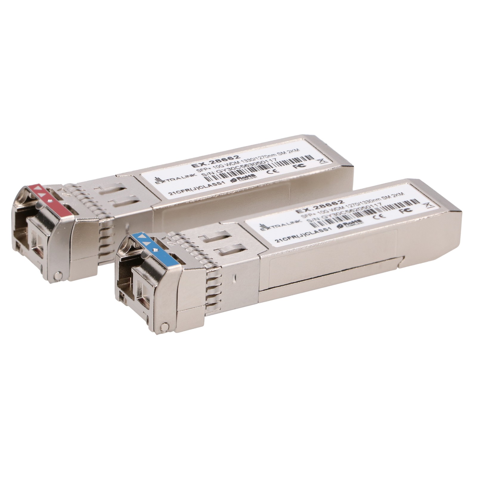 Extralink SFP+ 10G | Moduł SFP+ WDM | 10Gbps 1270/1330nm, single mode, 2km, para - obrazek 4
