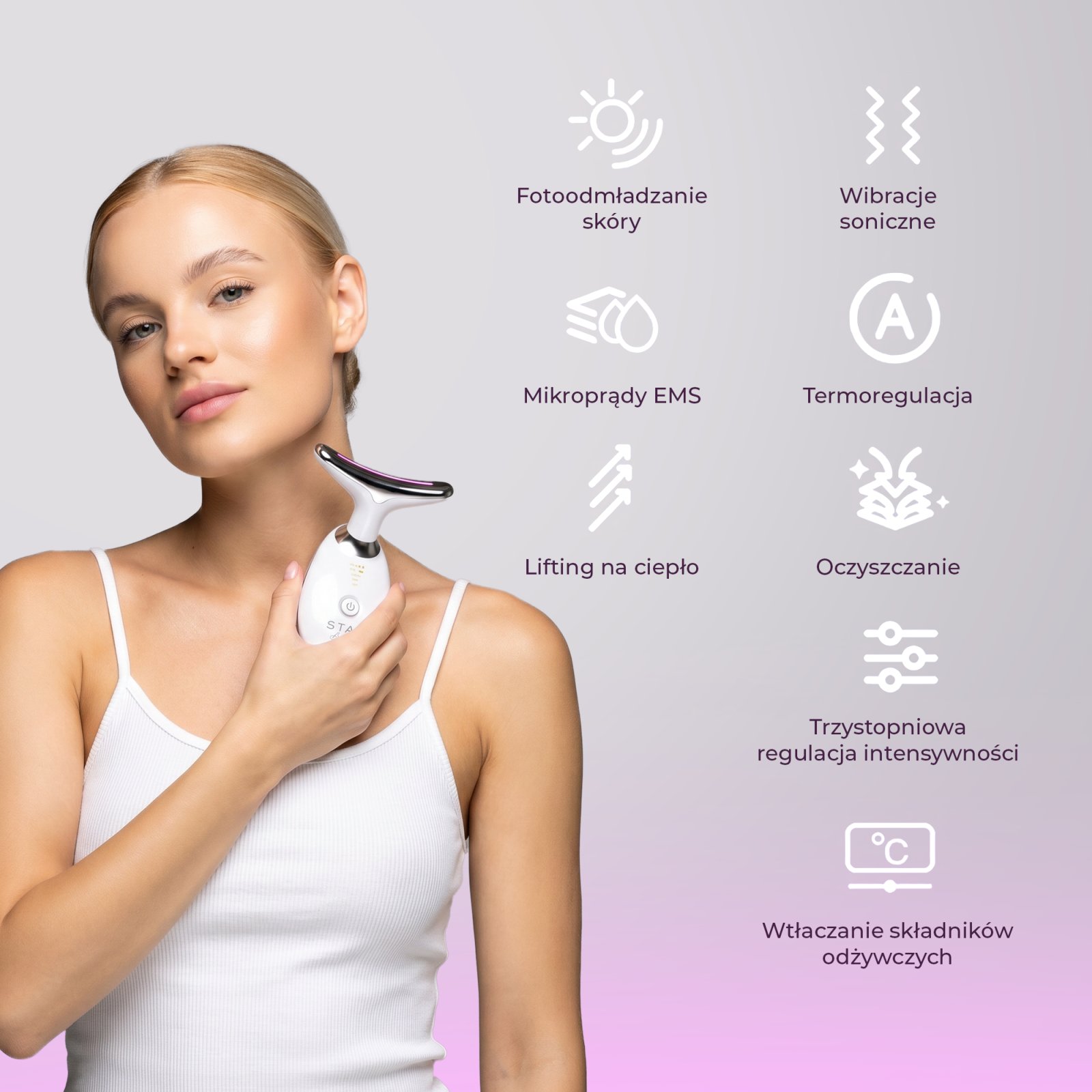 StayBeauty by Extralink S8 | Elektryczny masażer do szyi | - obrazek 5