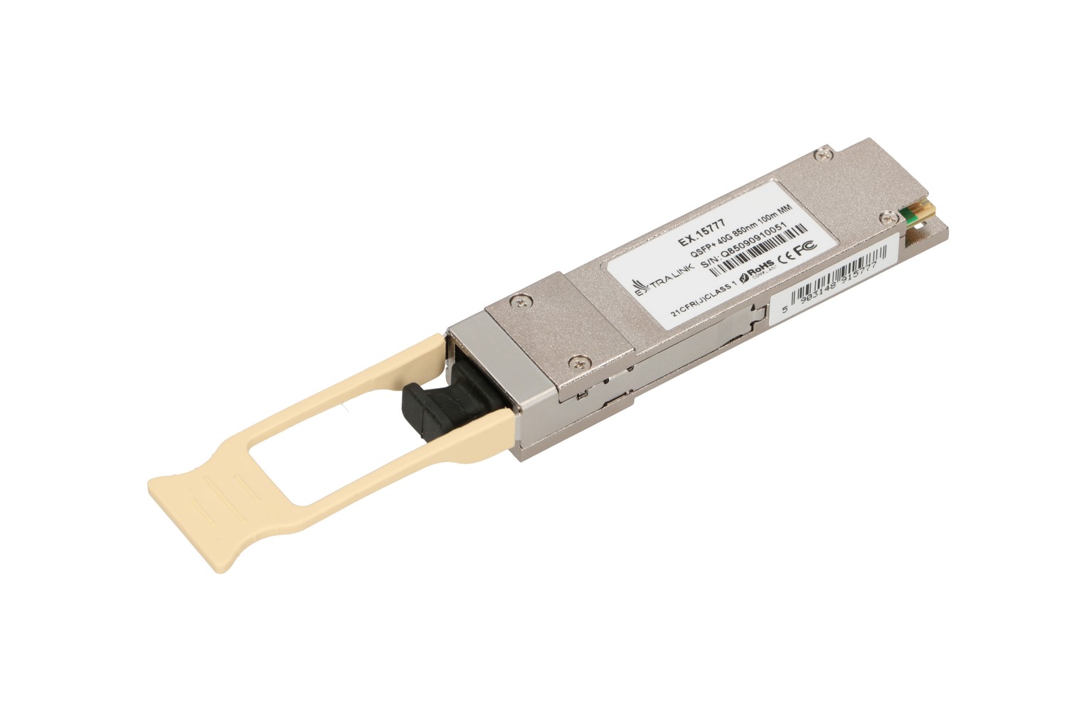 Moduł QSFP+ Extralink QSFP+ 40Gbps, MPO, 850nm, 100m, multi mode, Duplex