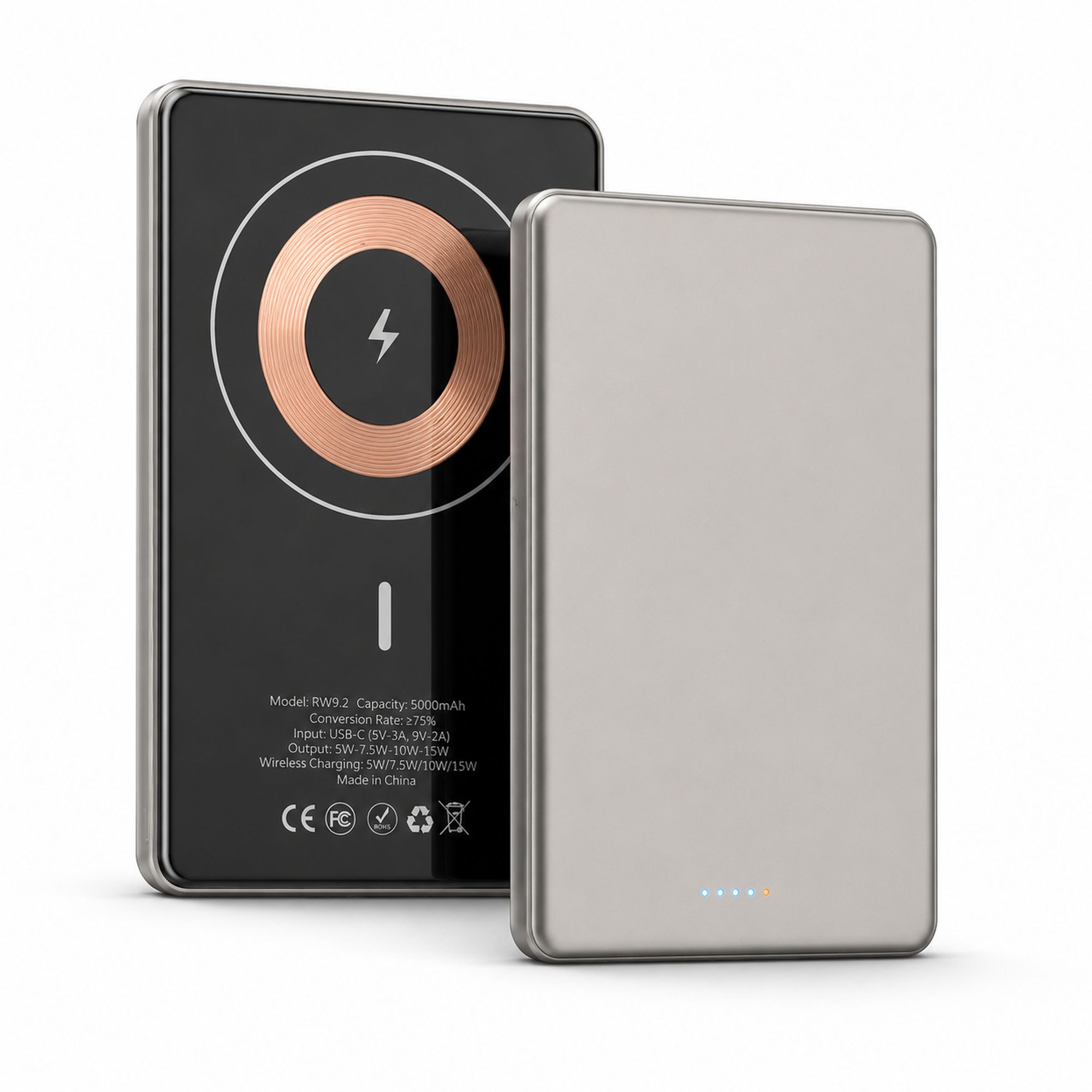 Extralink MagSafe 5000mAh 19.25Wh Grafitowy | Powerbank | Power bank, Fast Charging, PD 20W, Wireless 15W, USB-C, USB-A