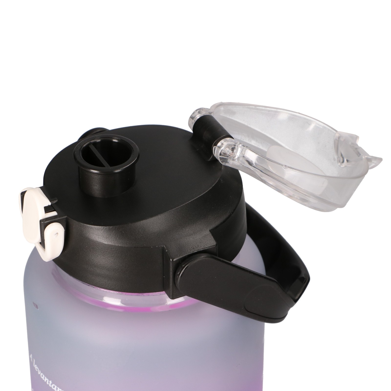 Extralink | Bidon motywacyjny 3w1 | zestaw, różowy-czarny, 2000ml+900ml+300ml - obrazek 4