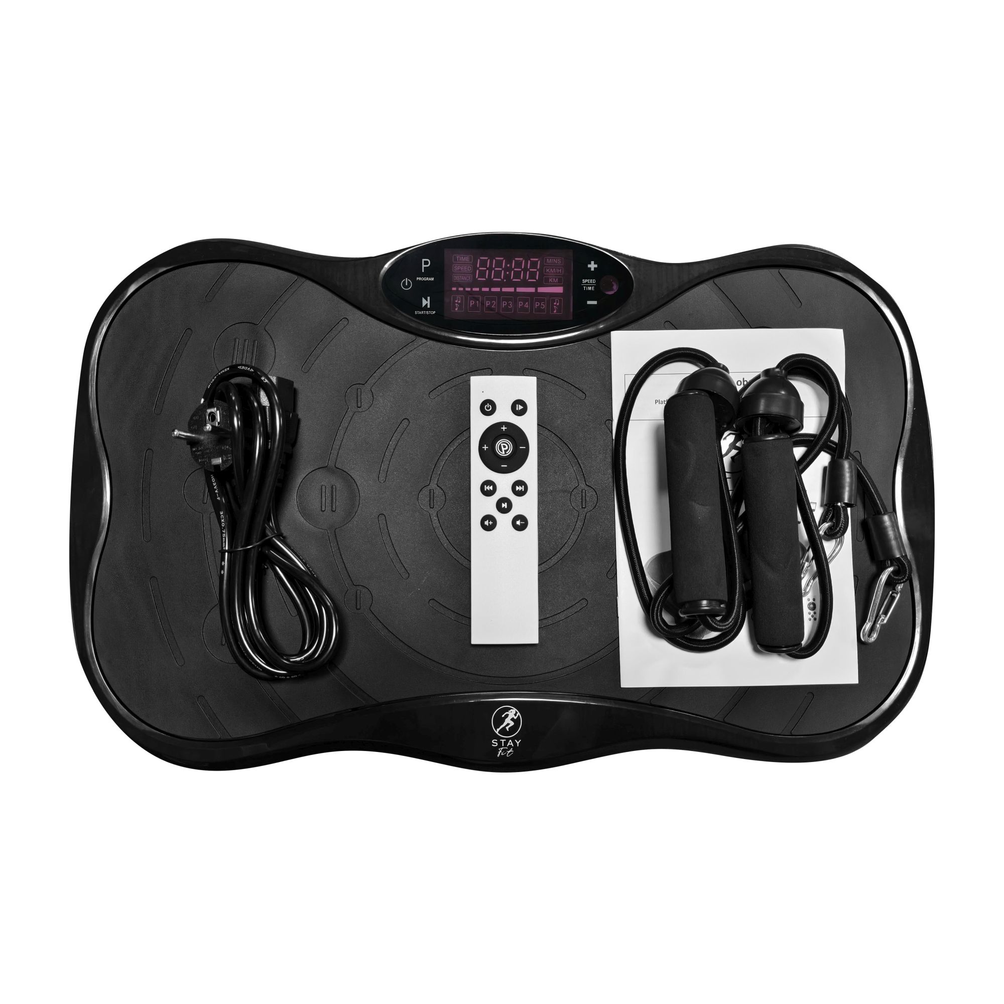 Extralink Moonwalk SpinMove Czarny | Platofrma Wibracyjna do Ćwiczeń Fitness | 200W