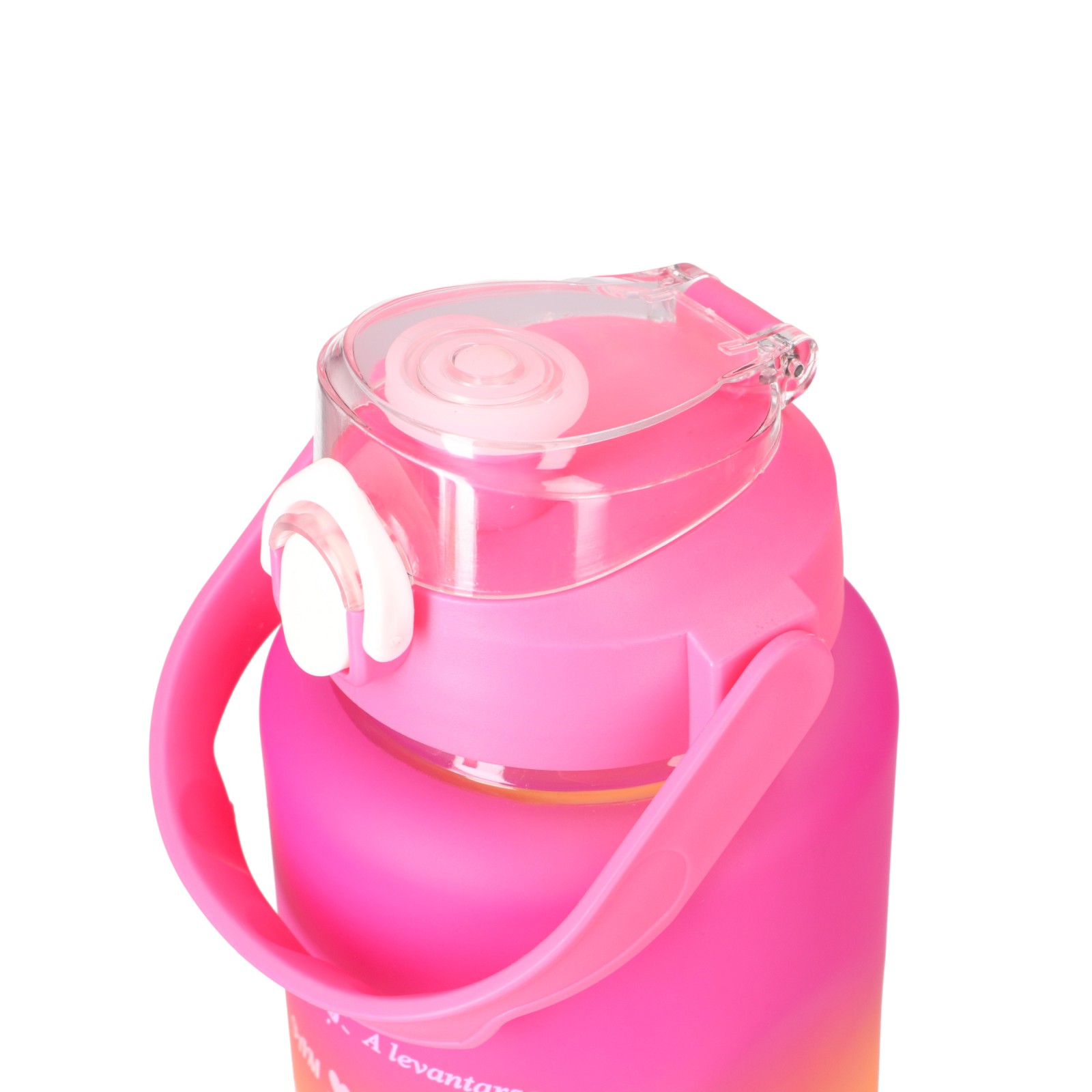 Extralink | Bidon motywacyjny 3w1 | zestaw, różowy-pomarańczowy, 2000ml+900ml+300ml - obrazek 3