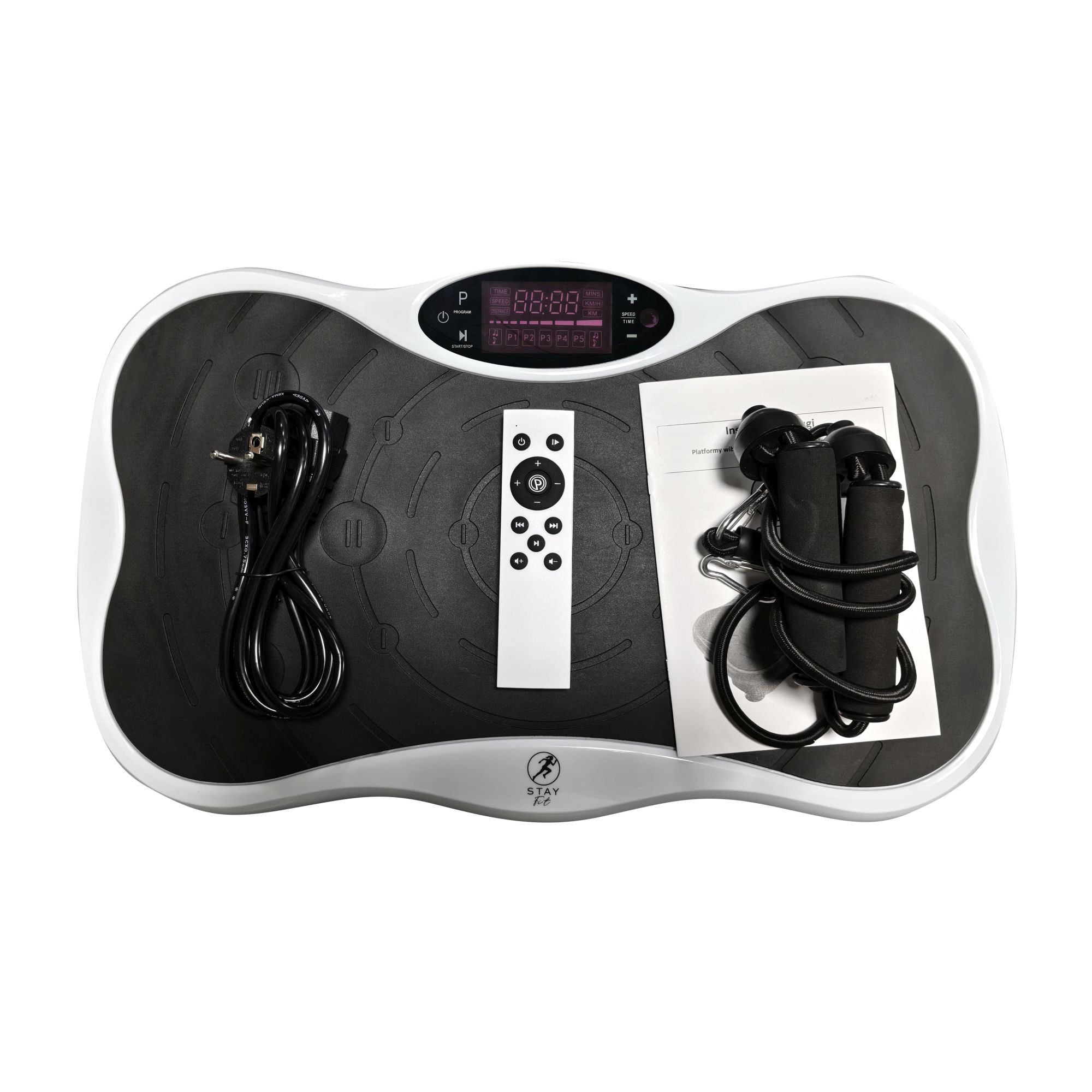 Extralink Moonwalk SpinMove Biały | Platofrma Wibracyjna do Ćwiczeń Fitness | 200W
