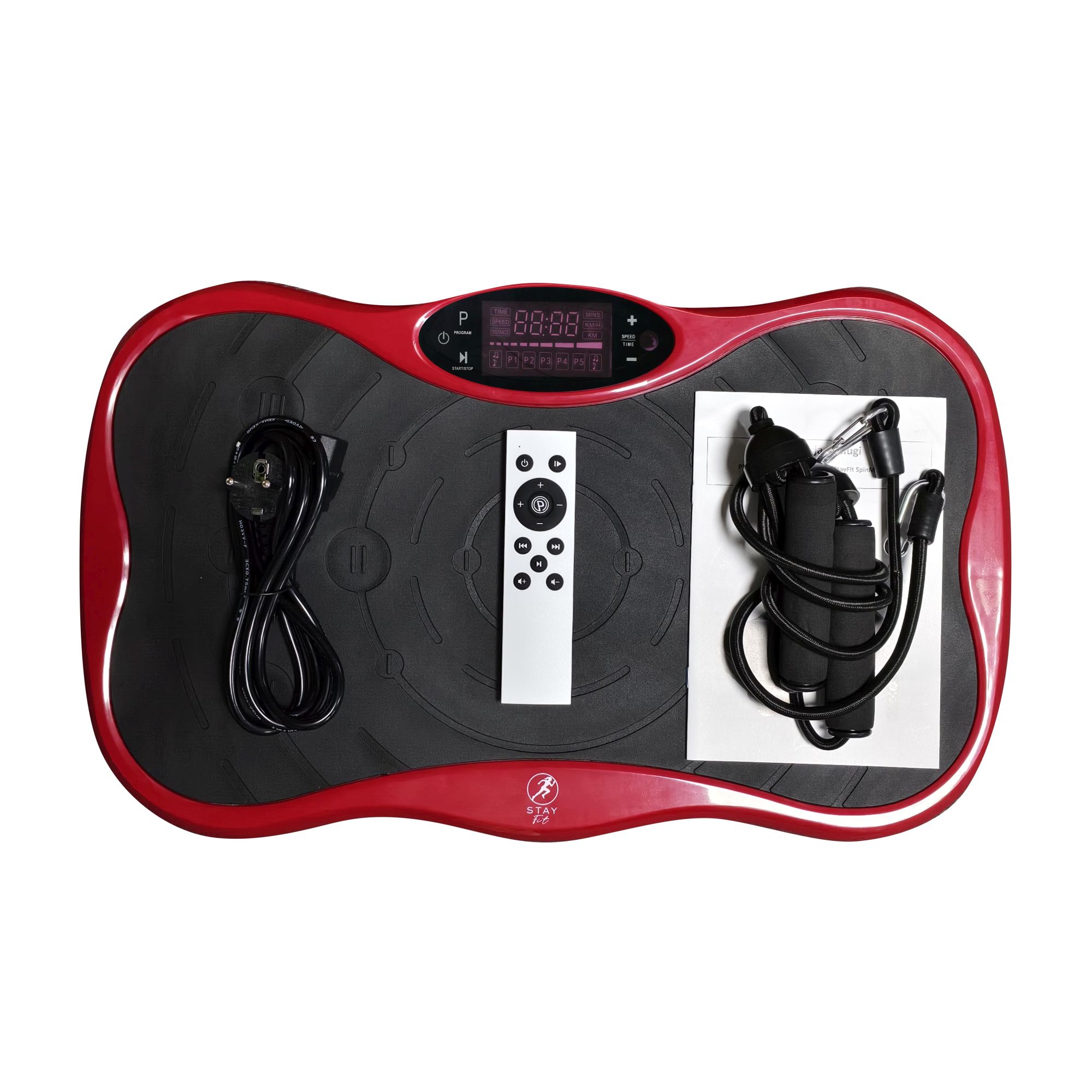 Extralink Moonwalk SpinMove Czerwony | Platofrma Wibracyjna do Ćwiczeń Fitness | 200W