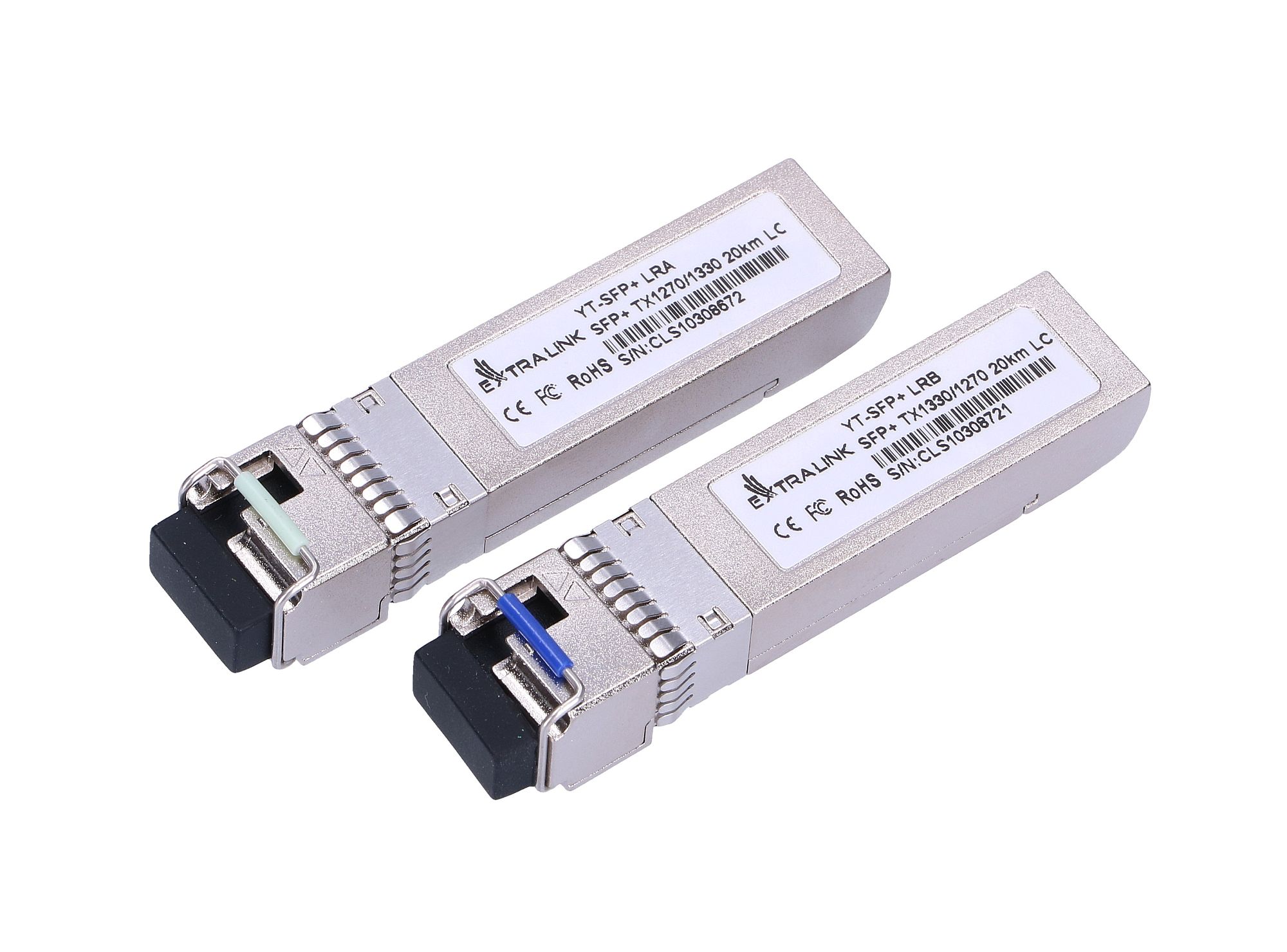 Extralink SFP+ 10G | Moduł SFP+ WDM | 10Gbps 1270/1330nm, single mode, 20km, LC, DOM, para - obrazek 2
