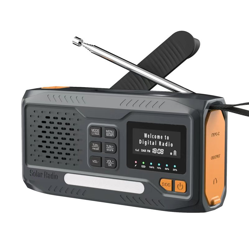 Extralink BT-4000 | Radio awaryjne Bluetooth solarne z korbką dynamo i latarką SOS | Powerbank 4500mAh