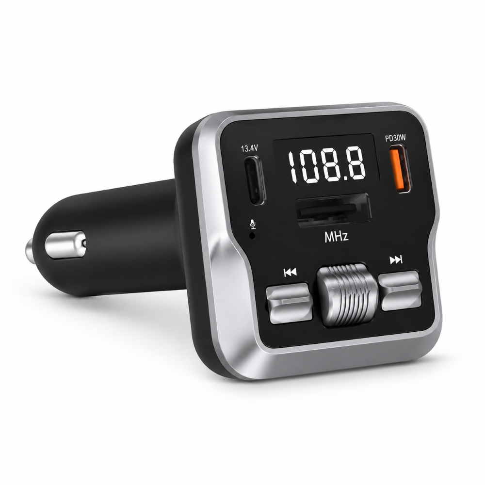 Extralink Smart Life | Transmiter FM do samochodu z funkcją ładowania | 2x USB-A, karta SD - obrazek 3