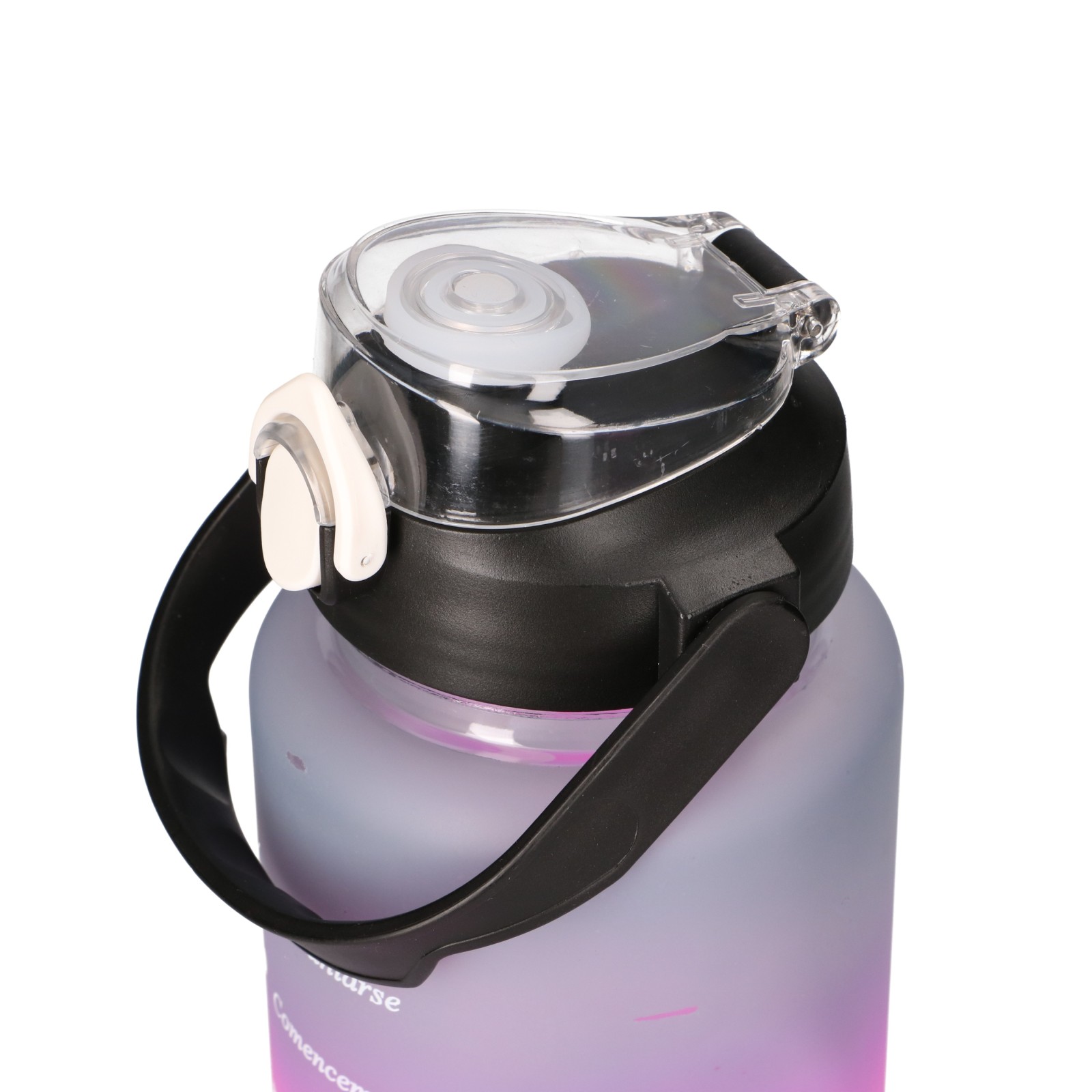 Extralink | Bidon motywacyjny 3w1 | zestaw, różowy-czarny, 2000ml+900ml+300ml - obrazek 3