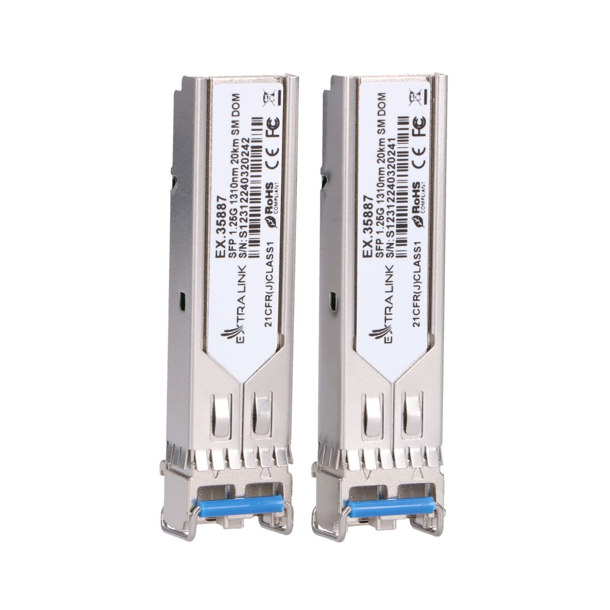 Extralink SFP 1.25G 2-pack | Moduł SFP | 1,25Gbps, LC/UPC, 1310nm, 20km, single mode, DOM - obrazek 3