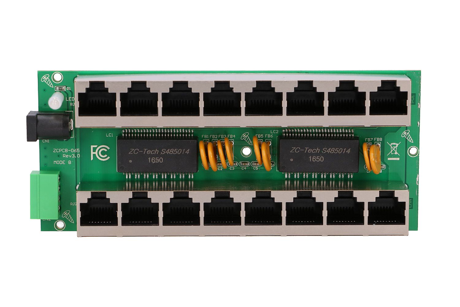Extralink 8 Portowy | Gigabit PoE Injector | 8x 1000Mb/s RJ45, Mode B - obrazek 5