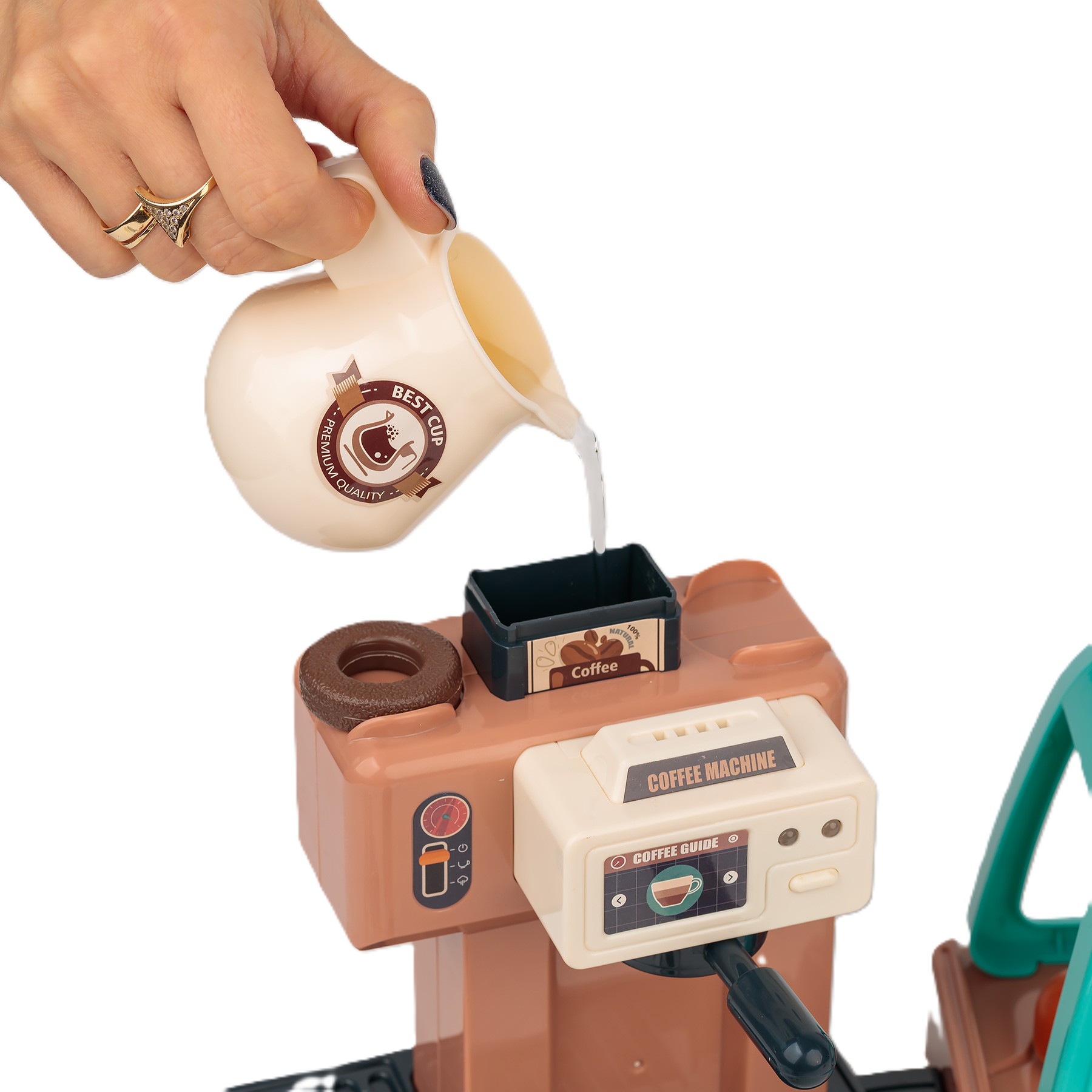 Extralink Toys | Zestaw małego baristy | ekspres, kawiarnia, 40 el. - obrazek 4