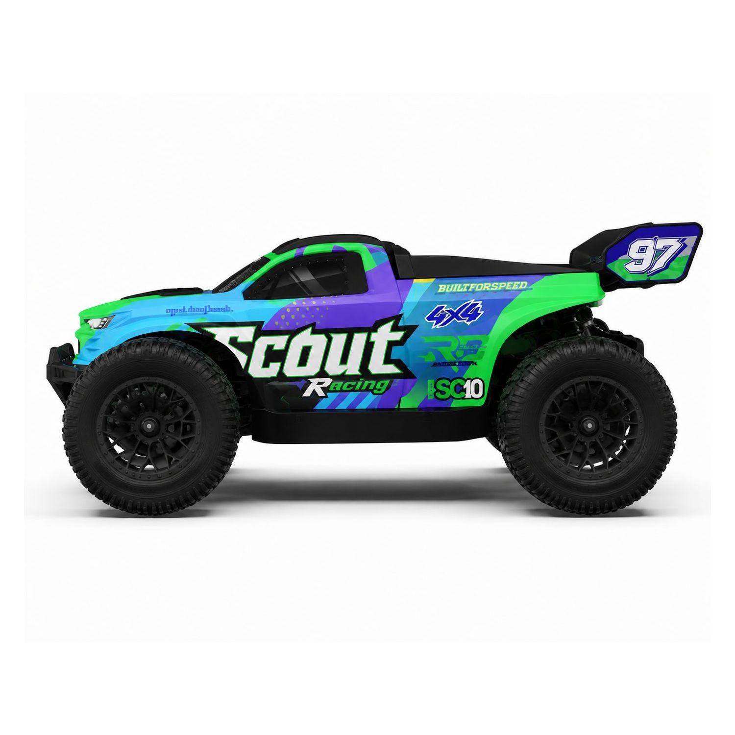 Extralink RC SC10 Extreme Truck | 80 km/h, samochód zdalnie sterowany zielony | 4WD, bezszczotkowy, 1:10 - obrazek 2