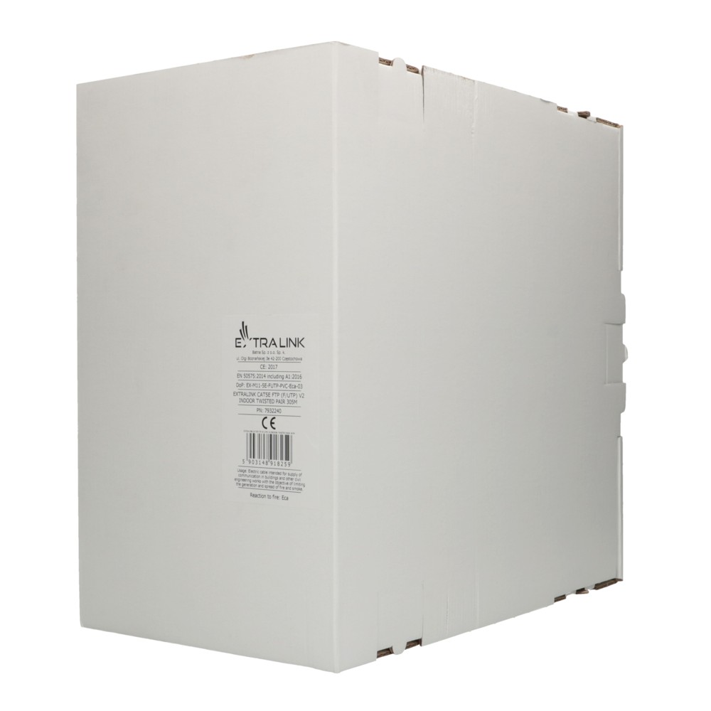 Extralink CAT5E FTP (F/UTP) Wewnętrzny | Kabel sieciowy skrętka | 305M - obrazek 3