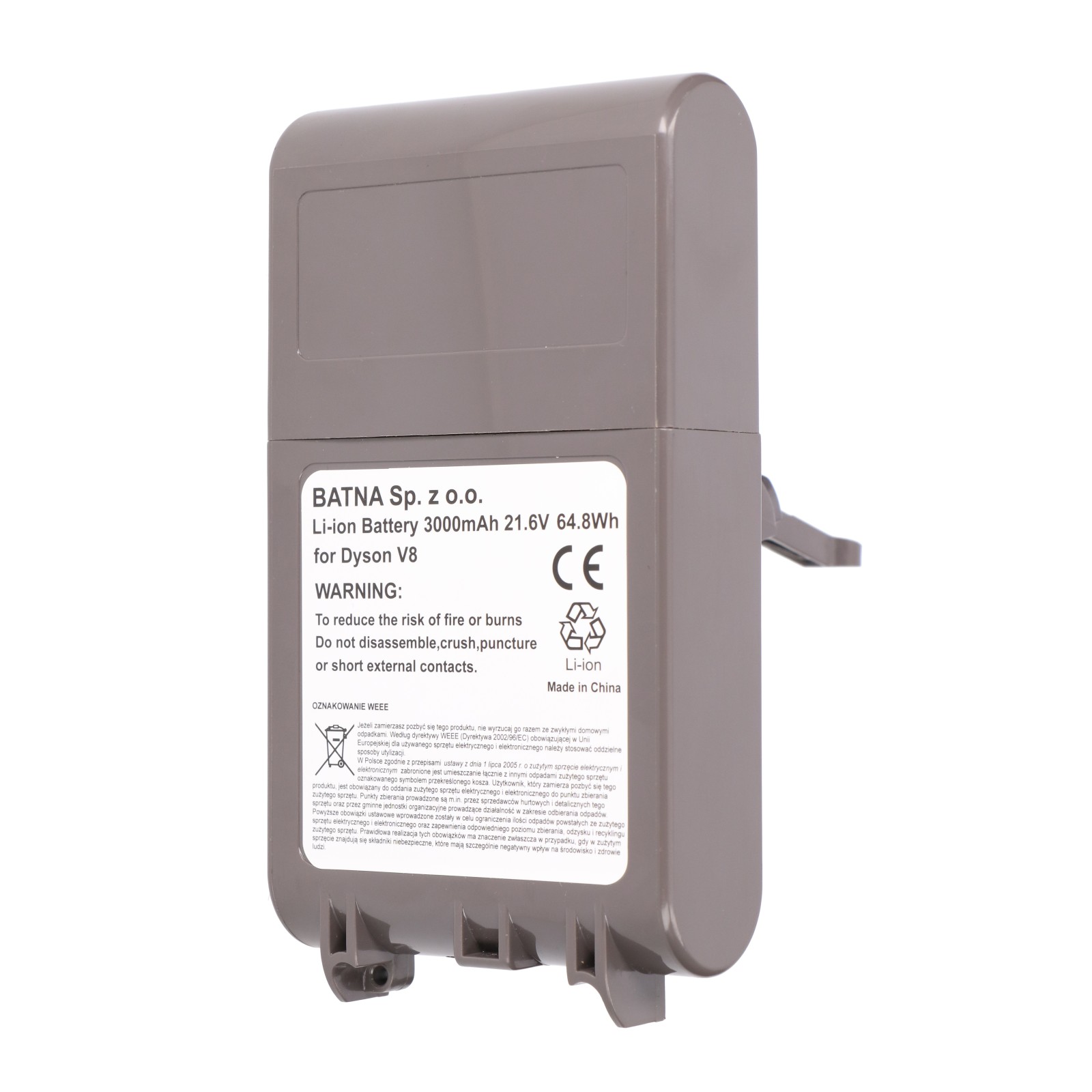 Extralink | Bateria, akumulator do odkurzacza, zamiennik dla Dyson V8 | 21.6V 3000mAh - obrazek 4
