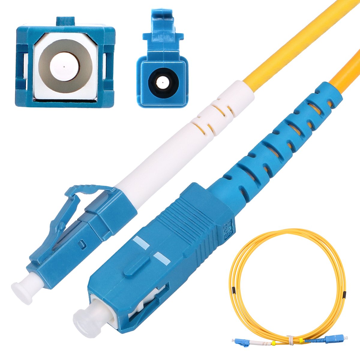 Extralink LC/UPC-SC/UPC | Patchcord | Jednomodowy, Simplex, G652D, 3mm, 20m