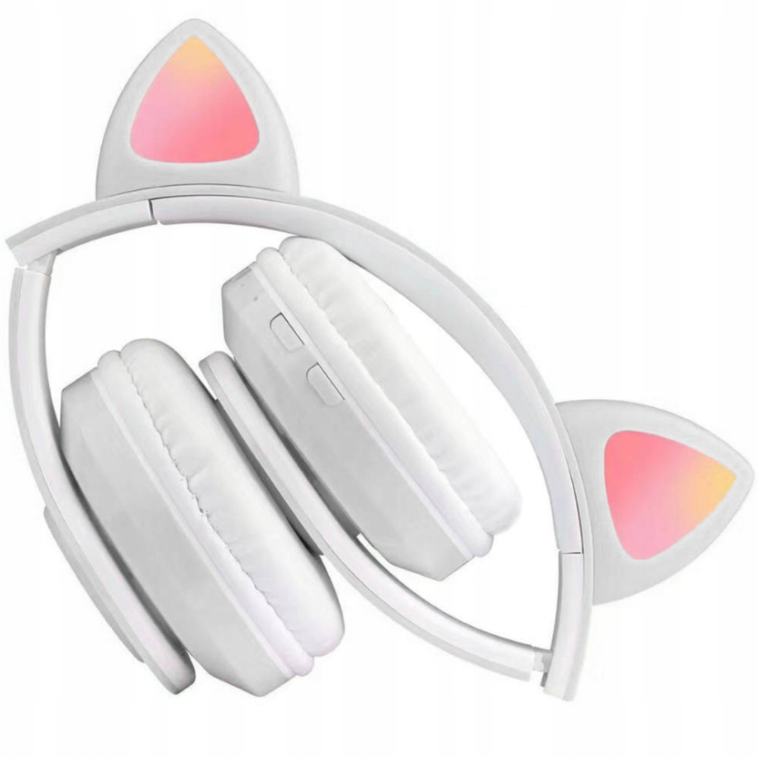 Extralink Kids Headphones Pro Białe | Słuchawki przewodowe | Kocie Uszy - obrazek 3