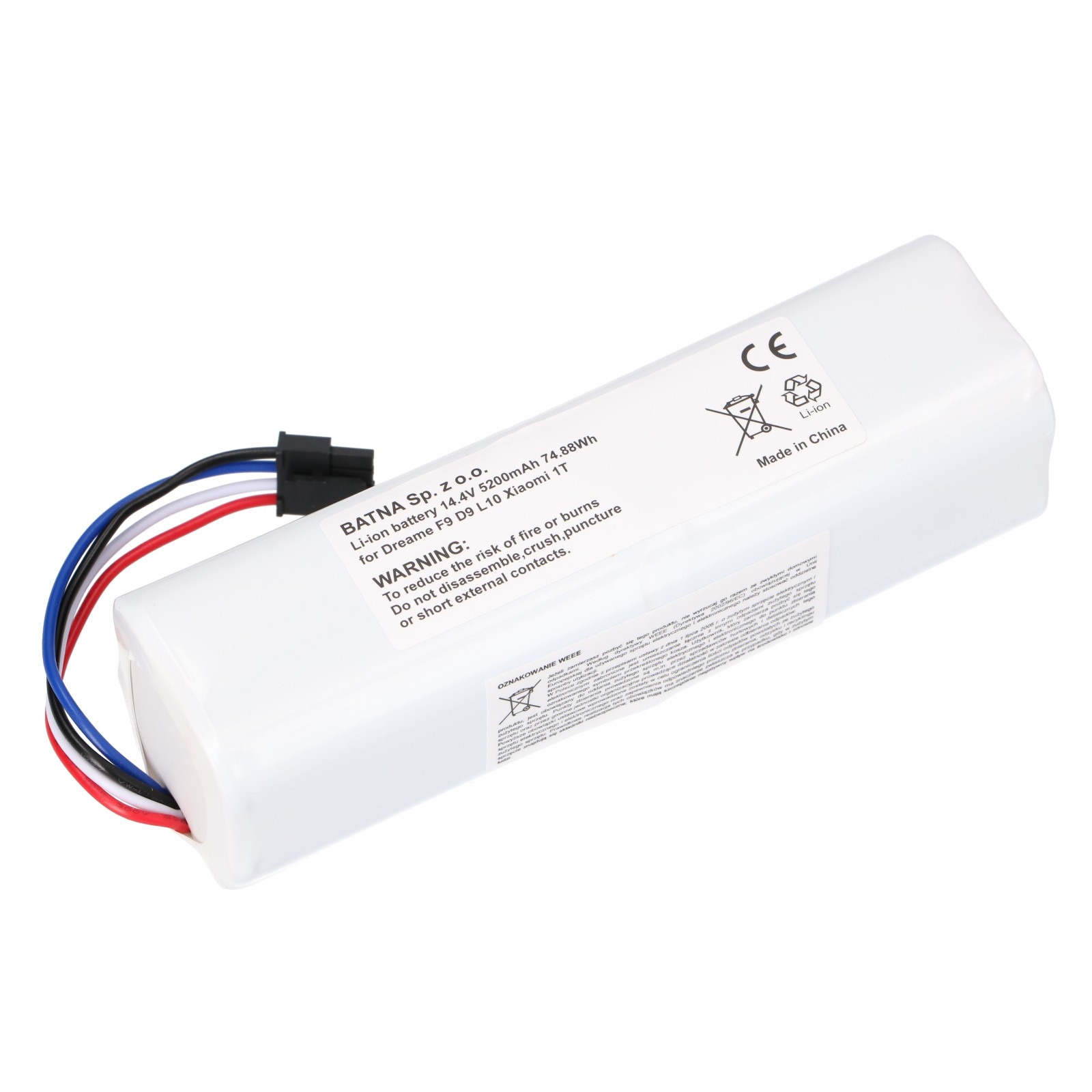 Extralink | Bateria, akumulator do odkurzacza | zamiennik dla Dreame F9/D9/D9 PRO/D9 Max/L10 Pro Robot/Xiaomi 1T 14.4V 5200mAh - obrazek 3