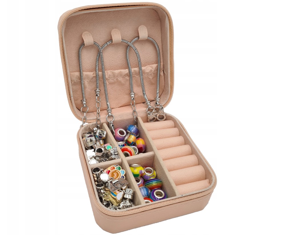 Extralink | Zestaw do tworzenia biżuterii robienia bransoletek | charms 66el + torba - obrazek 3