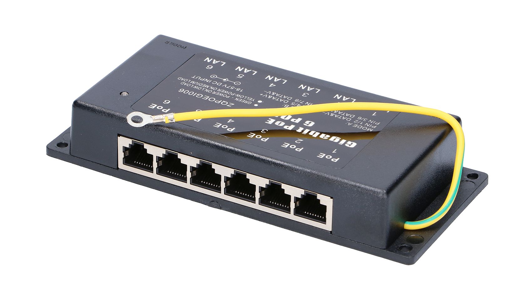 Extralink 6 Portowy | Gigabit PoE Injector | 6x 1000Mb/s RJ45 - obrazek 4