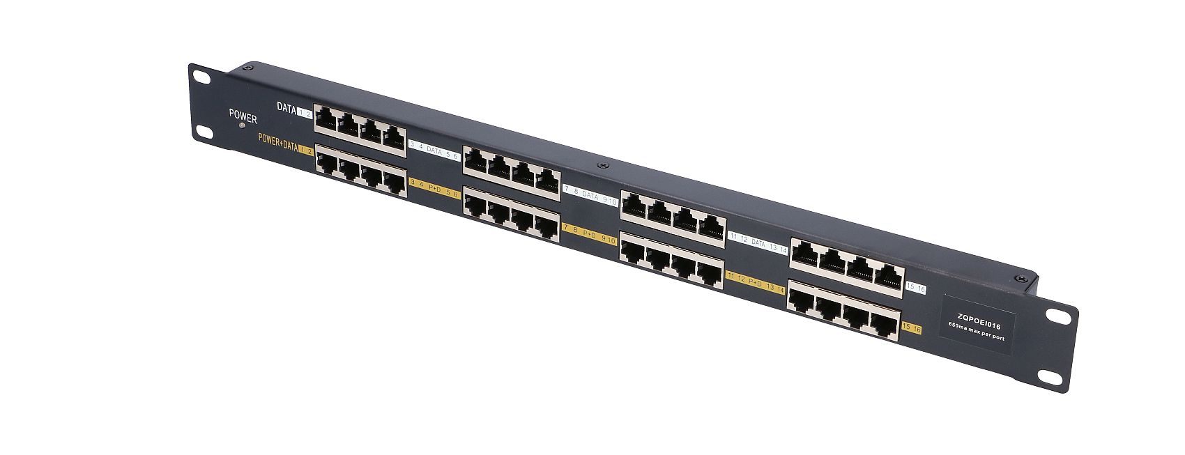 Extralink 16 Portowy | PoE Injector | 16x 100Mb/s RJ45, Obudowa Rack - obrazek 4