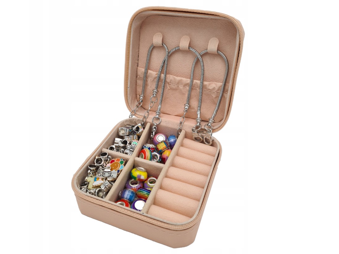 Extralink | Zestaw do tworzenia biżuterii robienia bransoletek | charms 66el + torba - obrazek 4