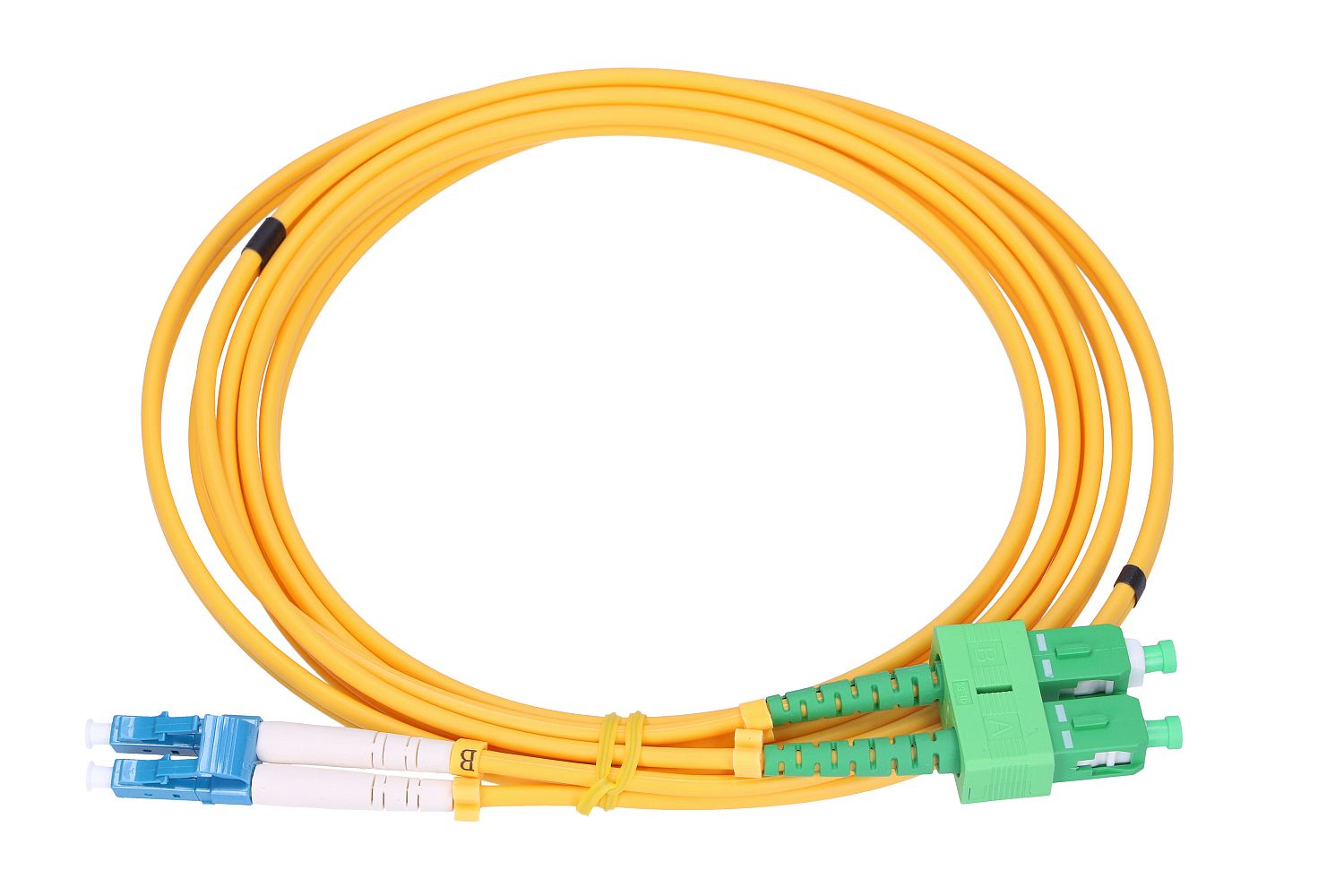 Extralink SC/APC-LC/UPC | Patchcord | Jednomodowy, Duplex, G657A, 3mm, 0,5m