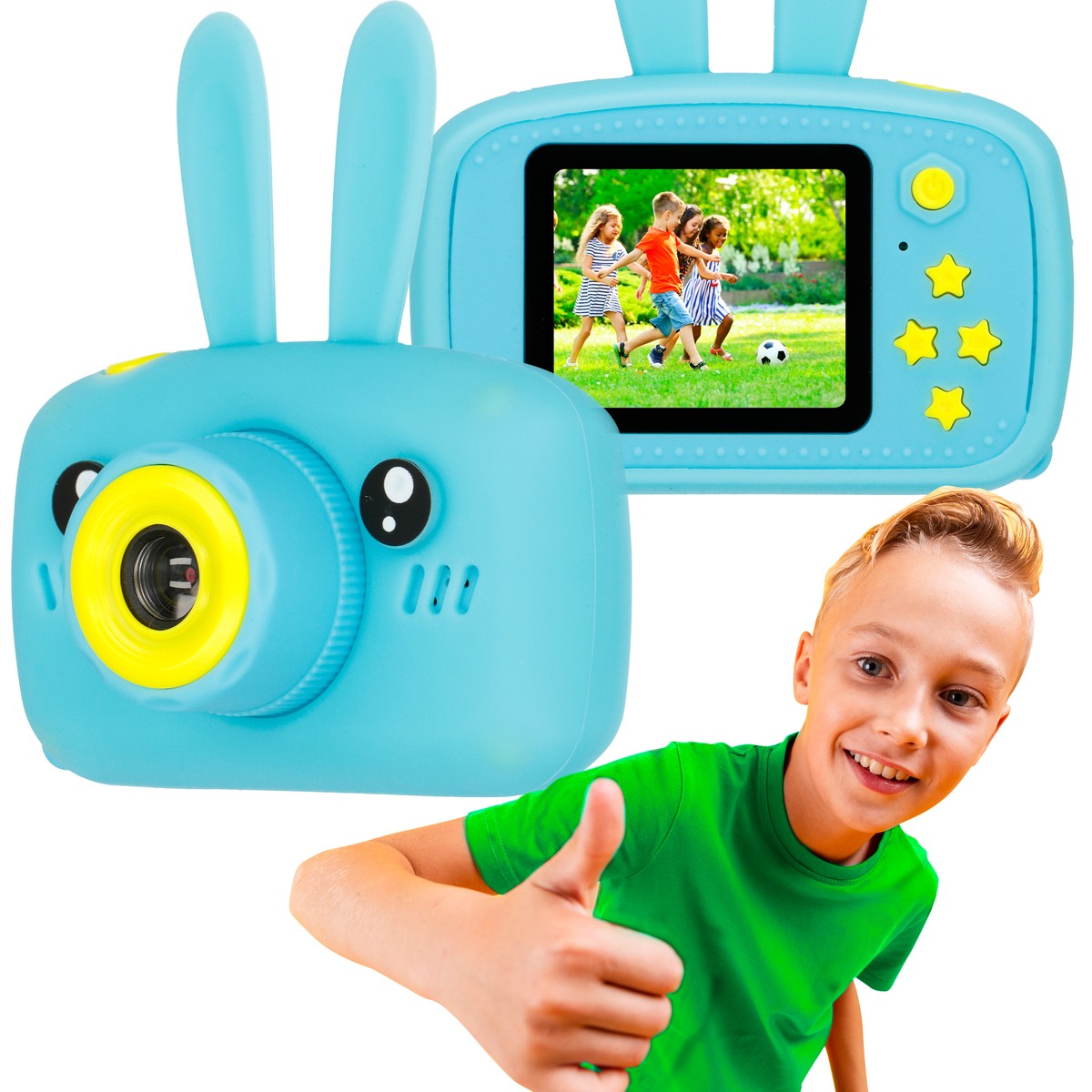 Extralink Kids Camera H23 Niebieski | Aparat cyfrowy | 1080P 30fps, wyświetlacz 2.0"