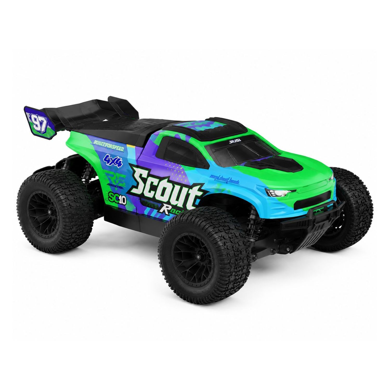 Extralink RC SC10 Extreme Truck | 80 km/h, samochód zdalnie sterowany zielony | 4WD, bezszczotkowy, 1:10 - obrazek 3
