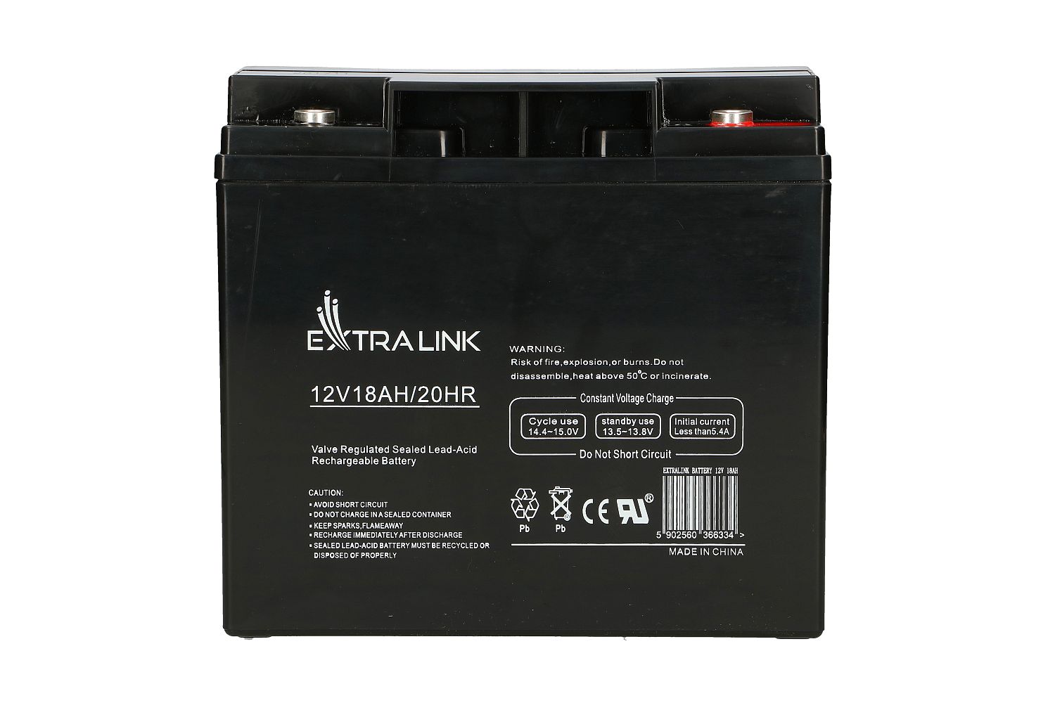 Extralink AGM 12V 18Ah | Akumulator | bezobsługowy - obrazek 3