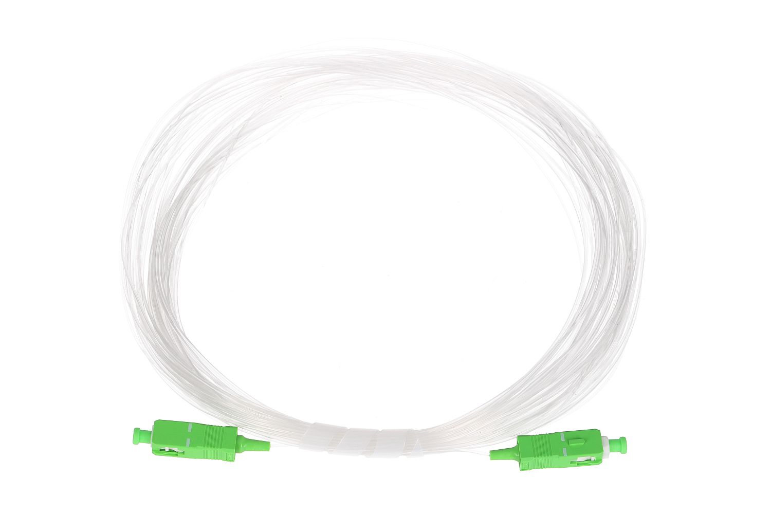 Extralink SC/APC-SC/APC | Patchcord przezroczysty | Jednomodowy, Simplex, G.657B3, 0,9mm, 25m