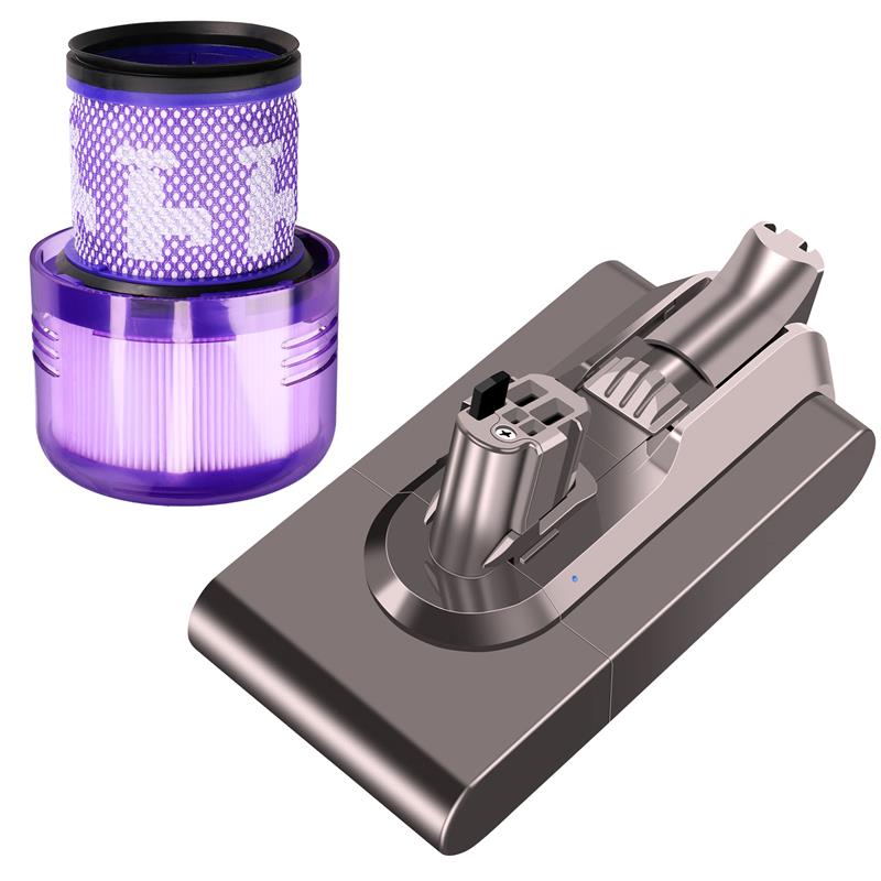 Extralink | Filtr + zamiennik baterii , akumulator do odkurzacza Dyson V11 V15 SV46 SV47 | (Click type) 25.2V 4000mAh